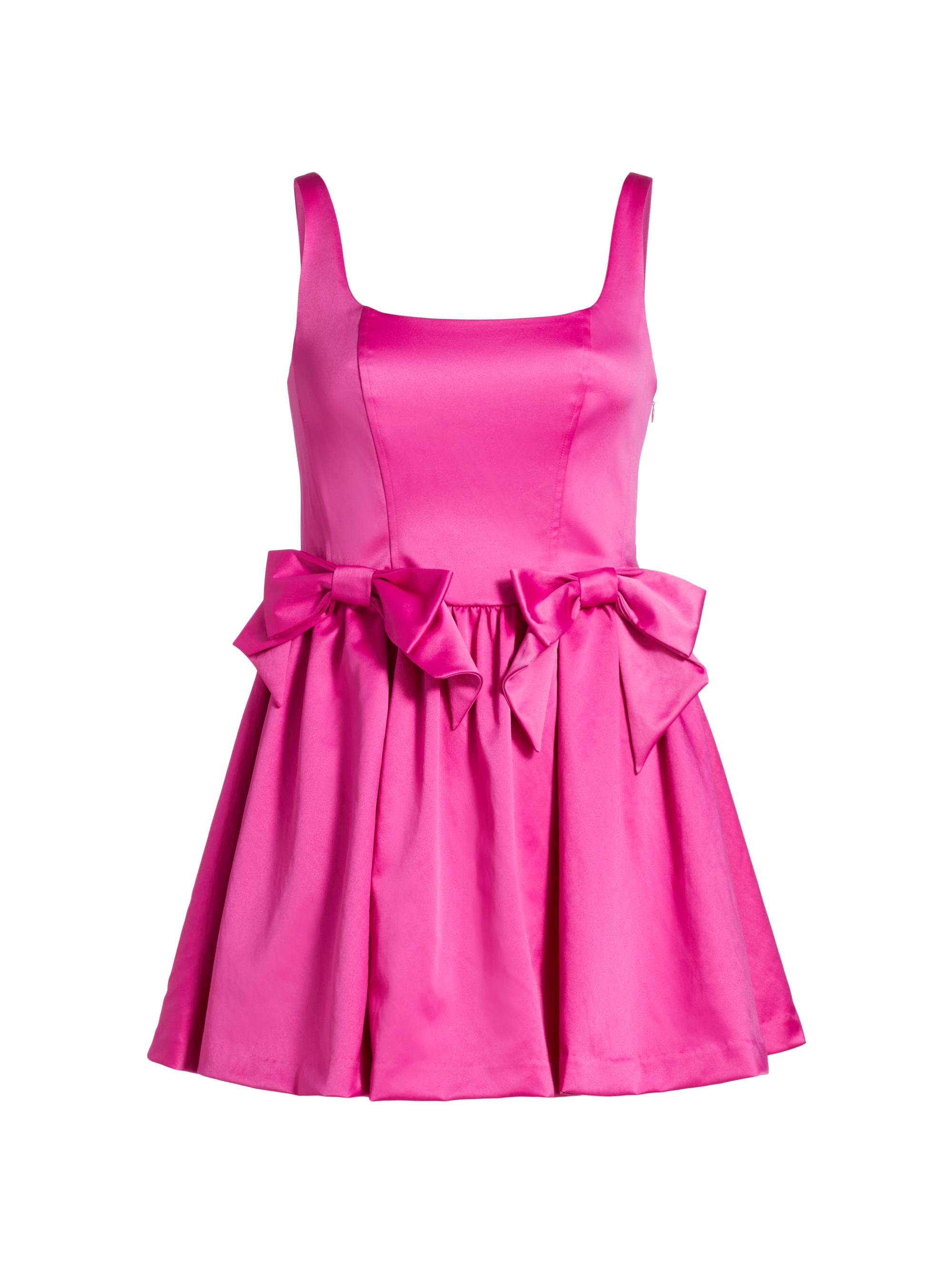 LoveShackFancy Women's Bayer Bow-Detailed A-Line Minidress - Fuchsia