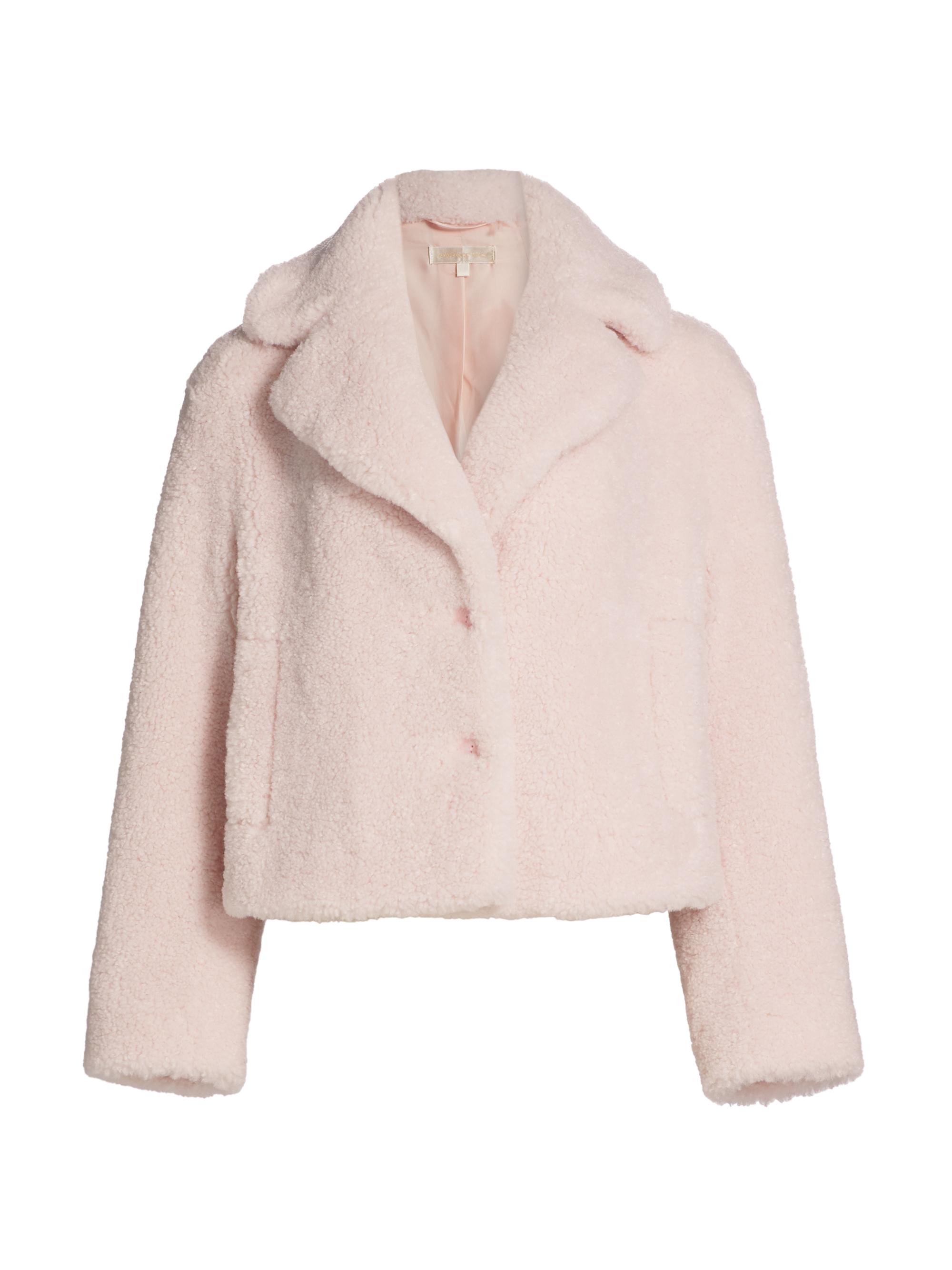 LoveShackFancy Women's Atira Crop Teddy Jacket - Pale Pink