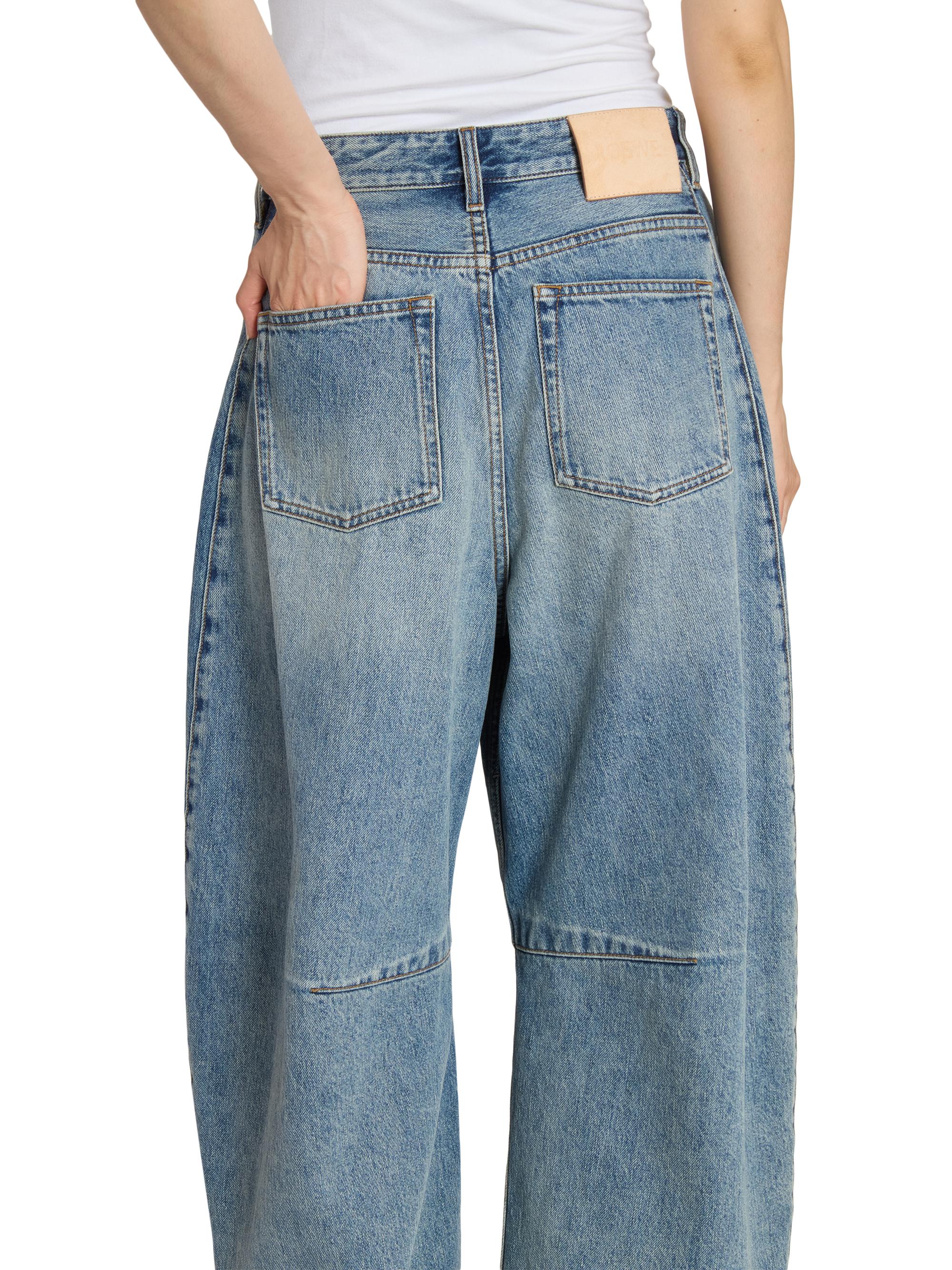 LOEWE Anagram Mid-Rise Barrel Jeans | Saks Fifth Avenue
