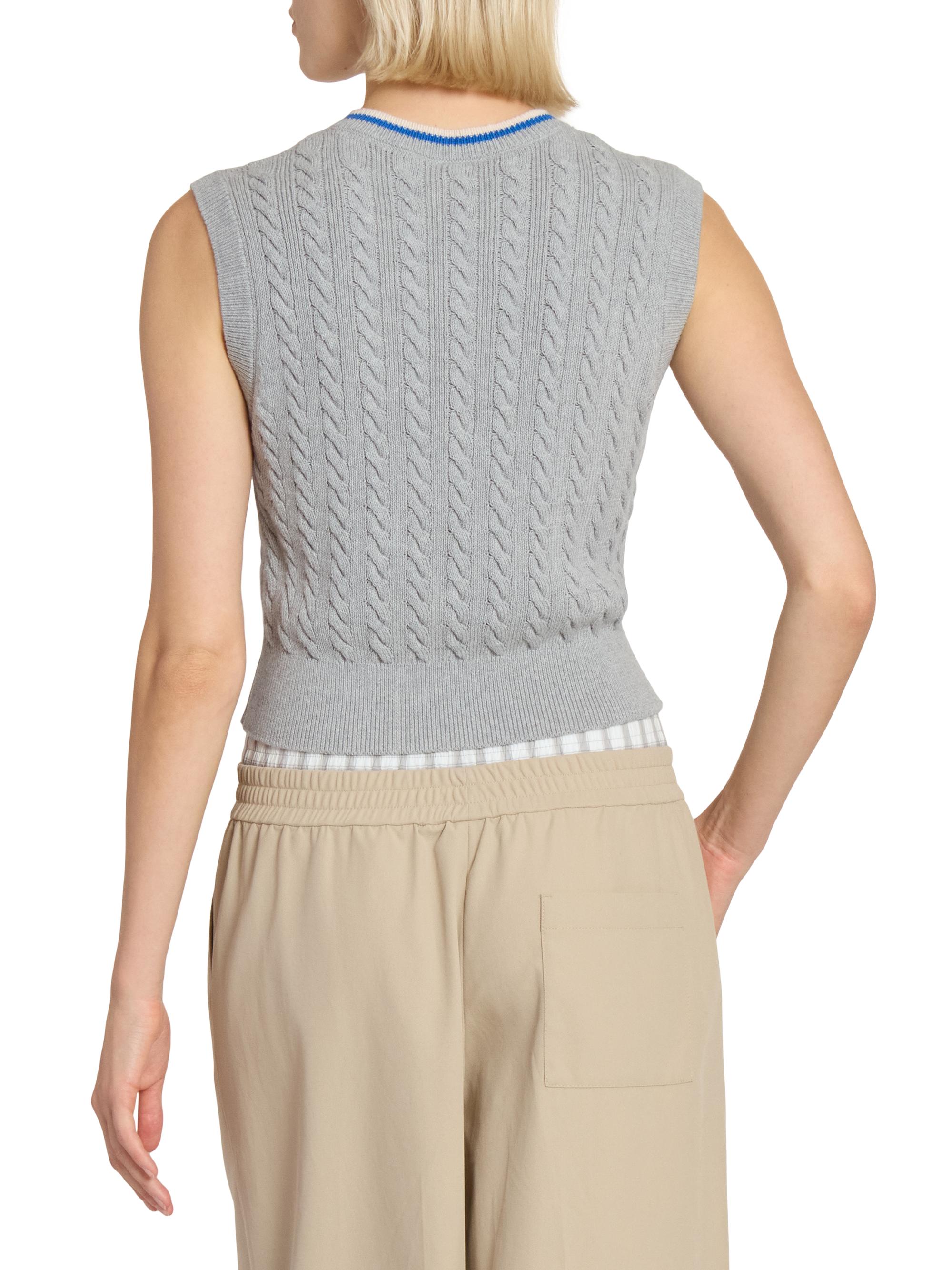 LOEWE Cable-Knit Cotton Sweater Vest | Saks Fifth Avenue