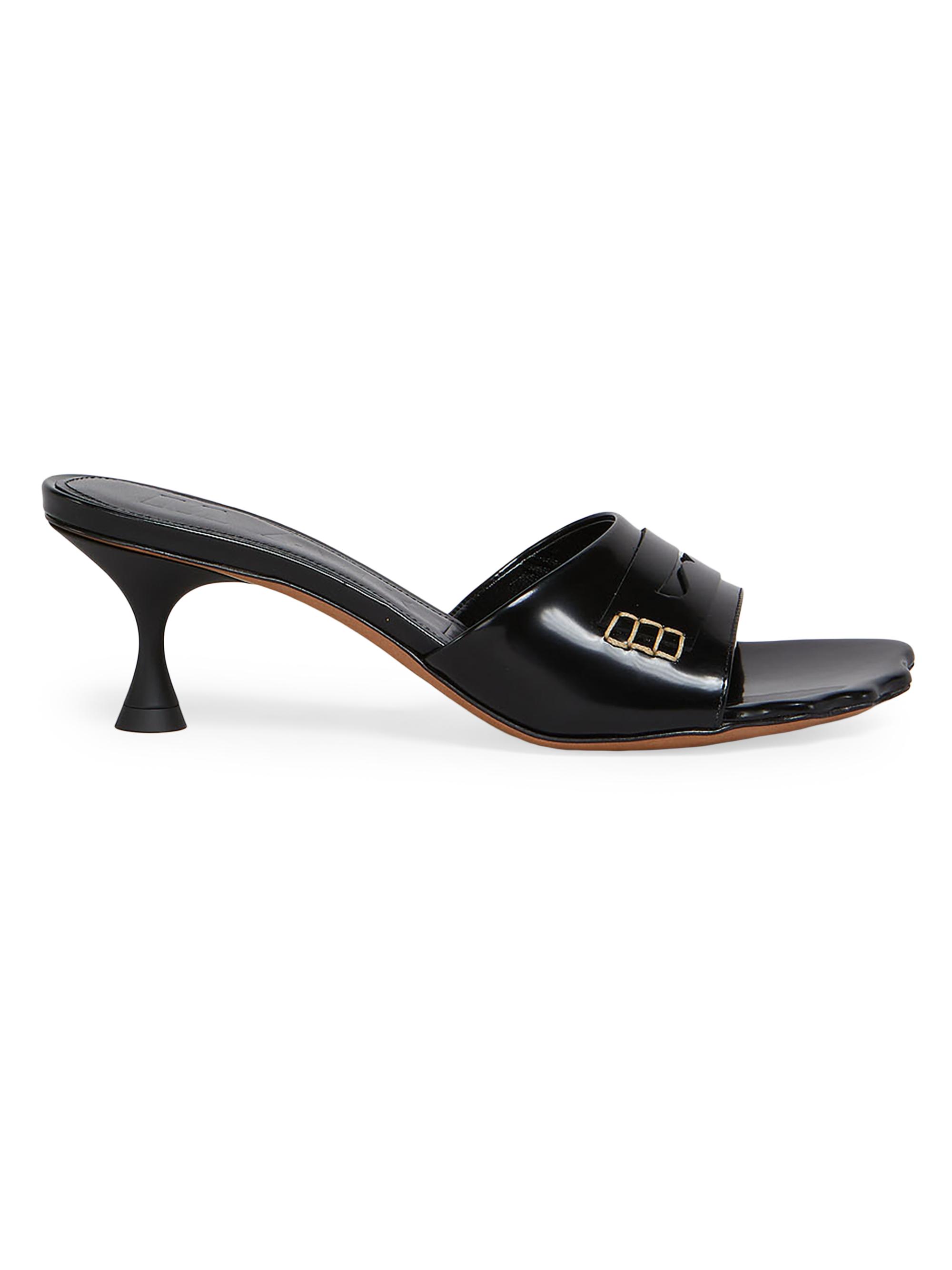 Marni 50MM Scalloped Patent Leather Kitten Heel Sandals Saks