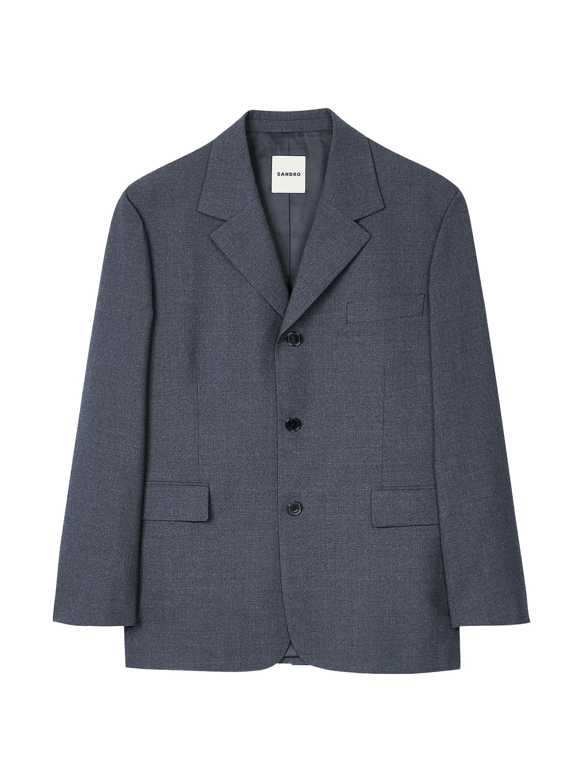 Sandro Men's Oversized Suit Jacket - Grey