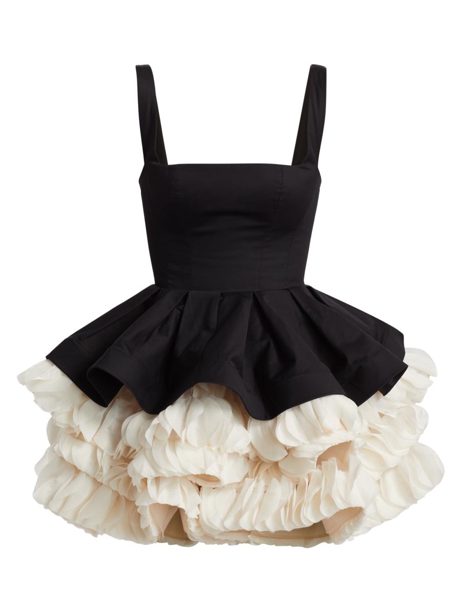 Bronx and Banco Catalina Ruffled Satin Minidress | Saks