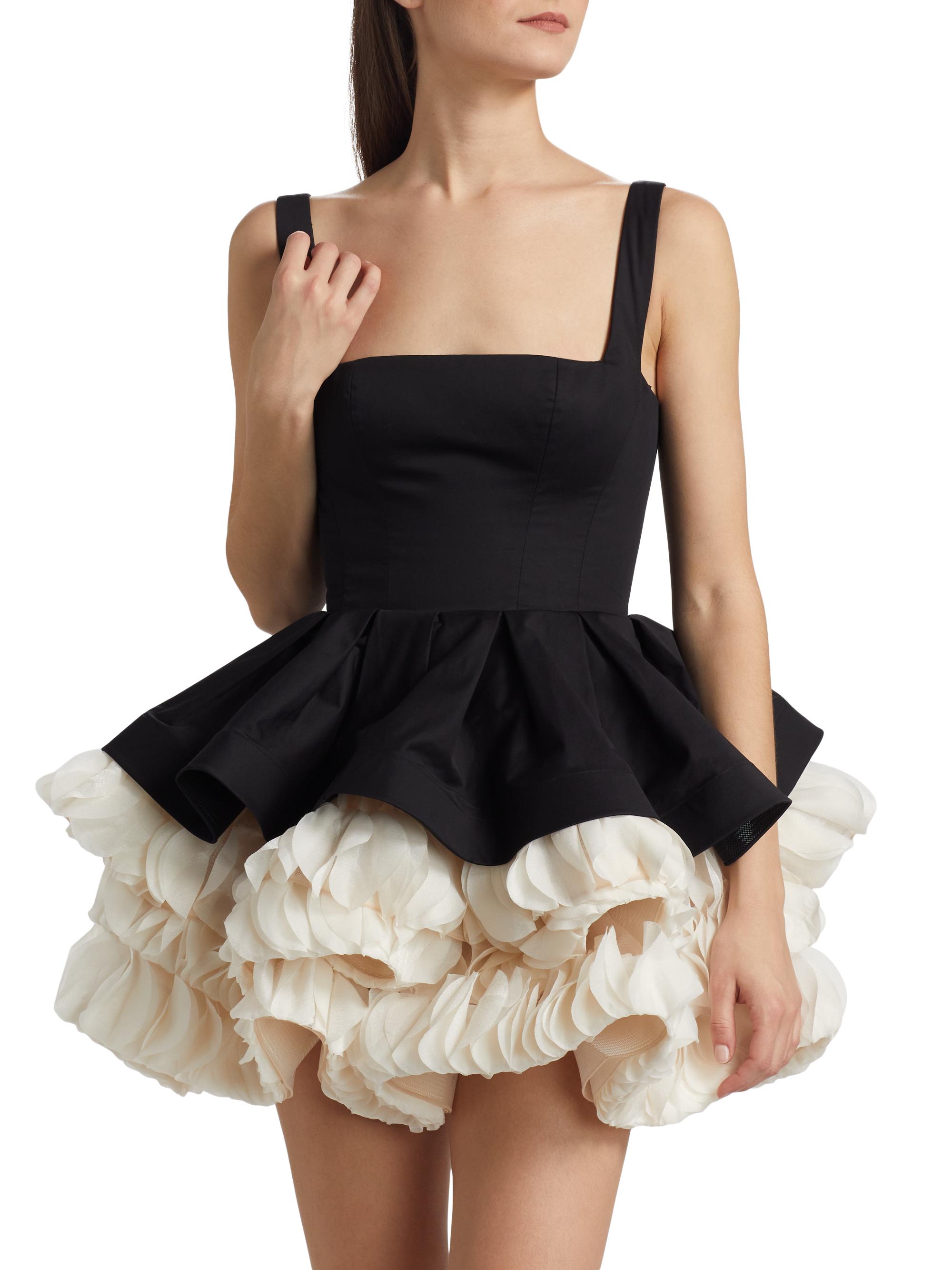 Bronx and Banco Catalina Ruffled Satin Minidress | Saks Fifth Avenue