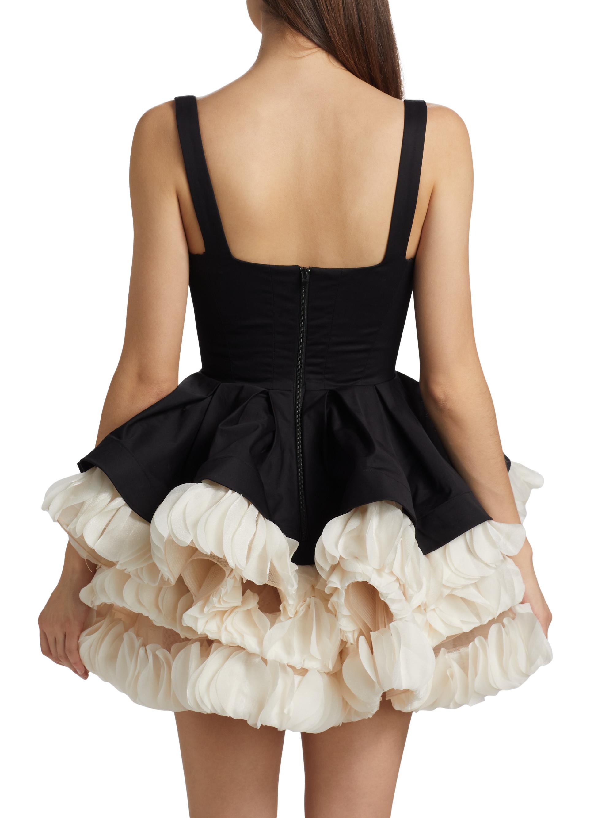 Bronx and Banco Catalina Ruffled Satin Minidress | Saks Fifth Avenue