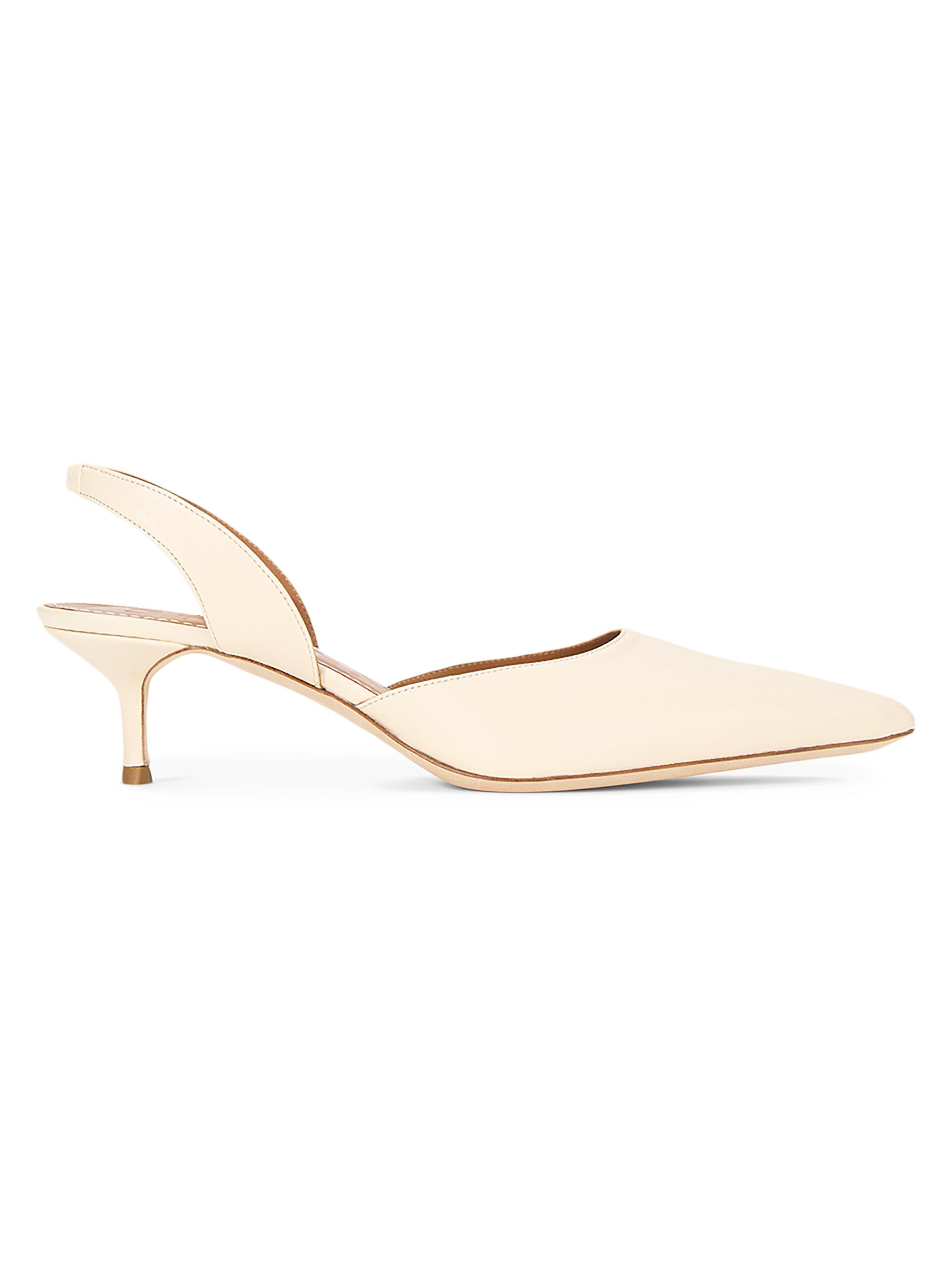 Staud Women's Sebastian 40MM Leather Slingback Pumps - Cream