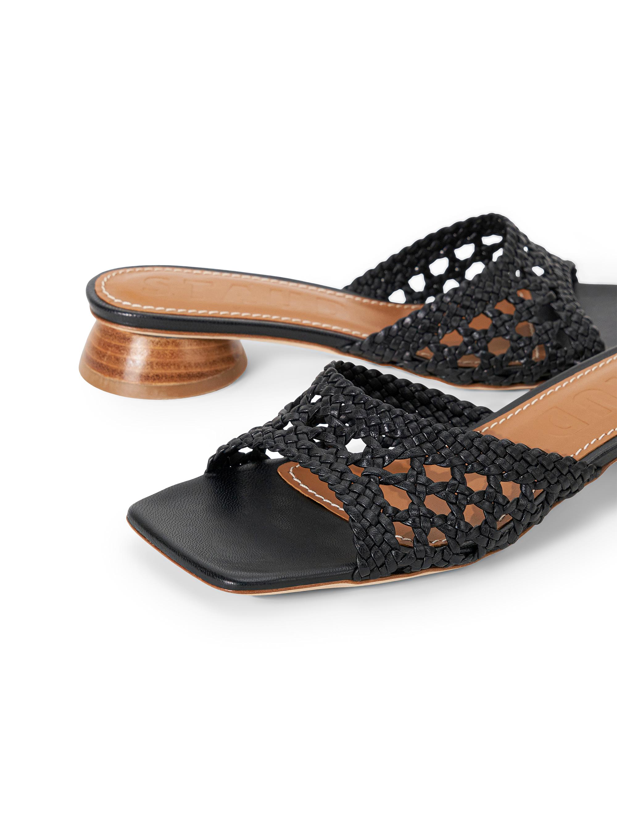 Staud Simone Crochet 35MM Leather Sandals | Saks Fifth Avenue