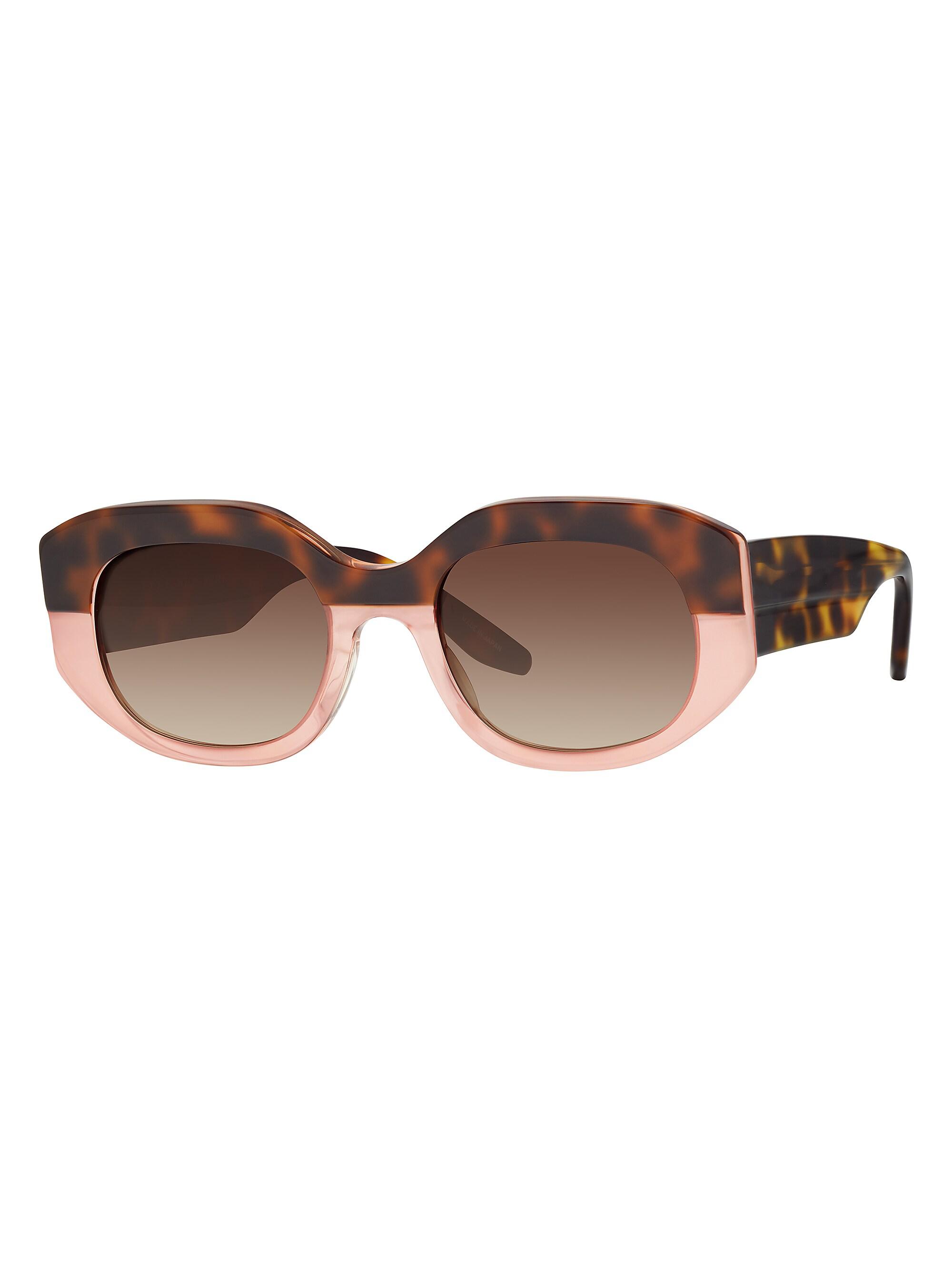 Barton Perreira Women's Sueno 51MM Rectangular Sunglasses - Gradient Brown Havana Pink
