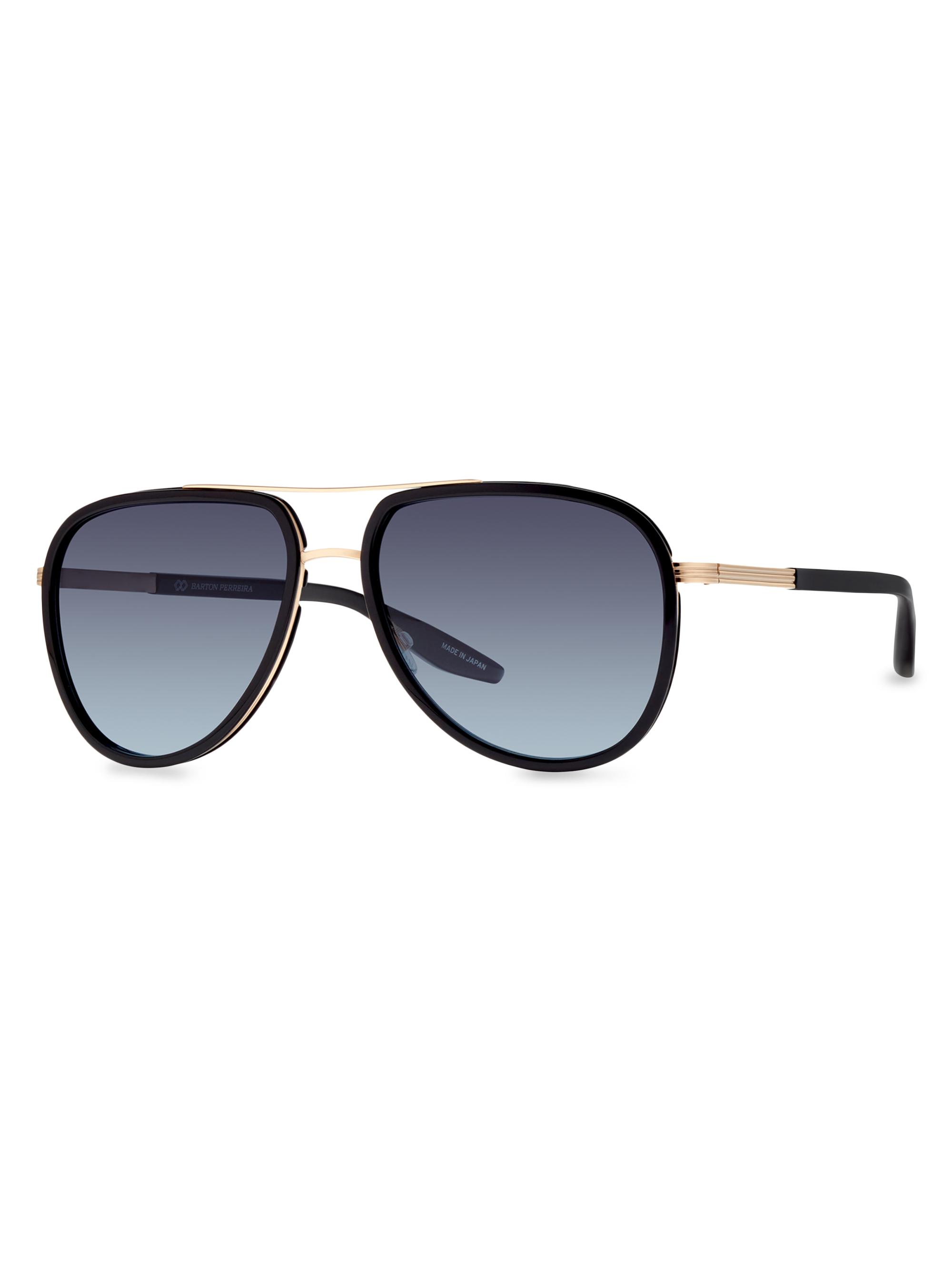Barton Perreira Women's Cani 58MM Aviator Sunglasses - Gradient Blue Black Gold