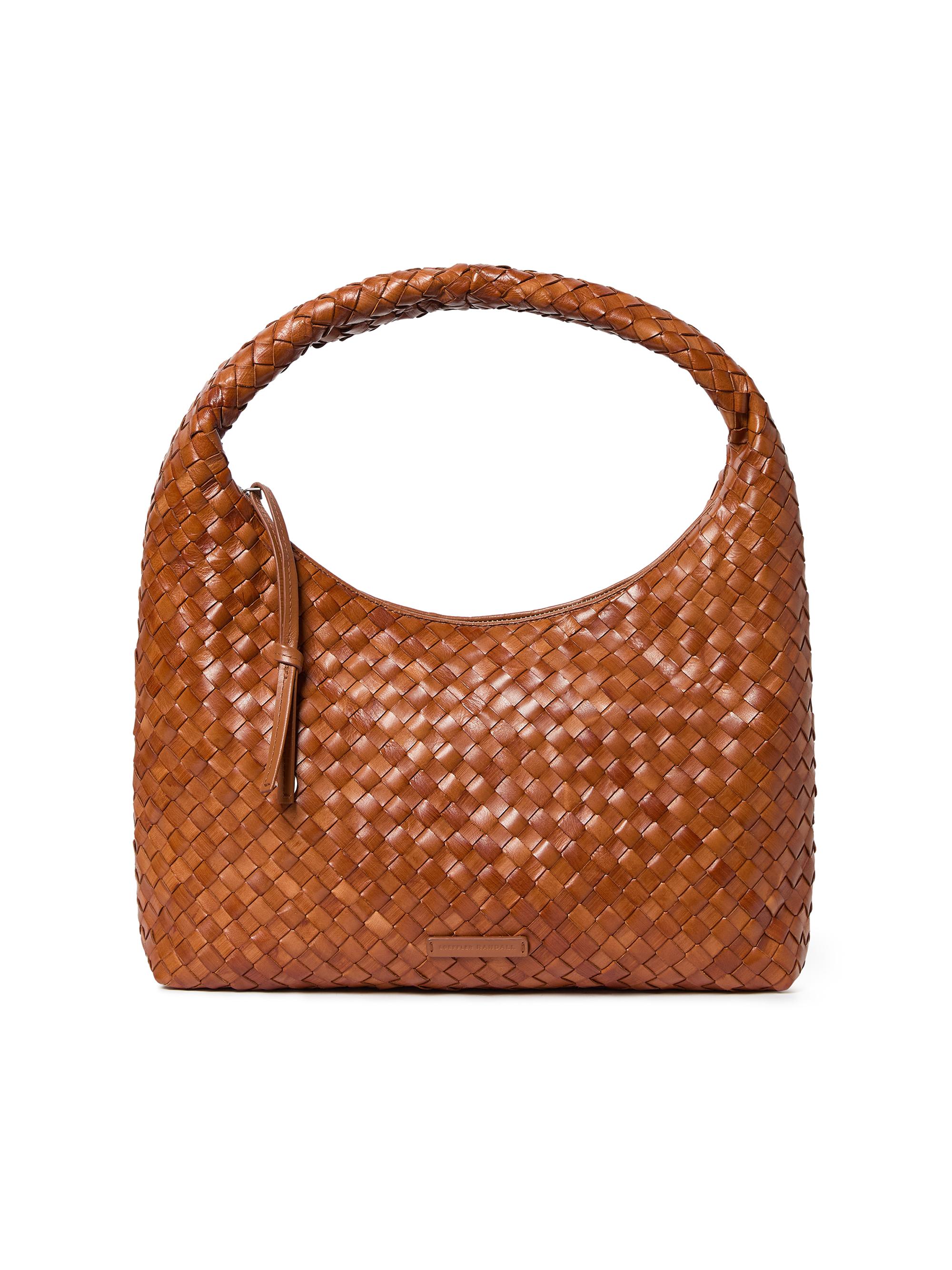 Loeffler Randall Women's Willow Woven Leather Shoulder Bag - Timber