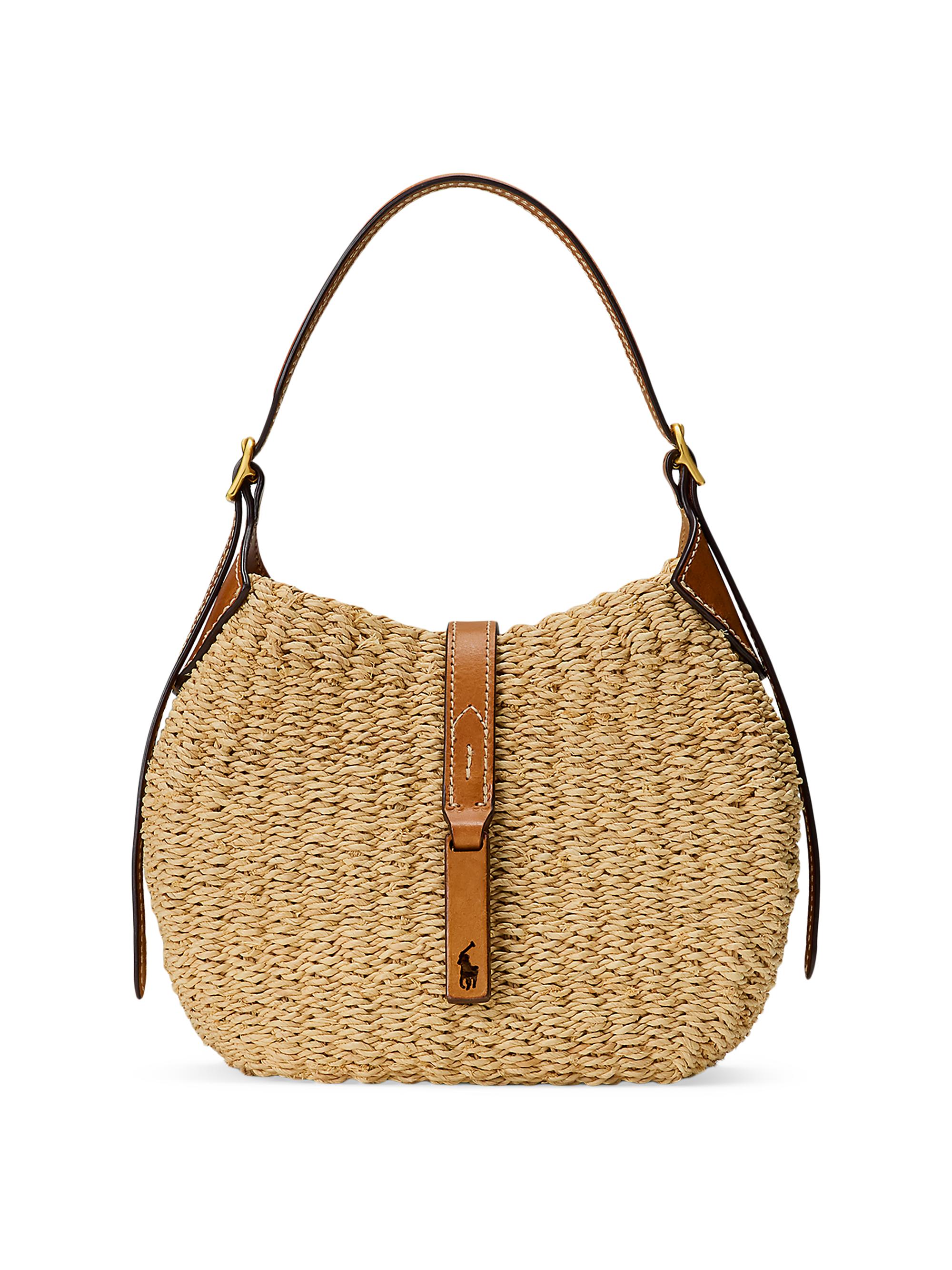 Polo Ralph Lauren Women's Polo ID Raffia Shoulder Bag - Sand Beige