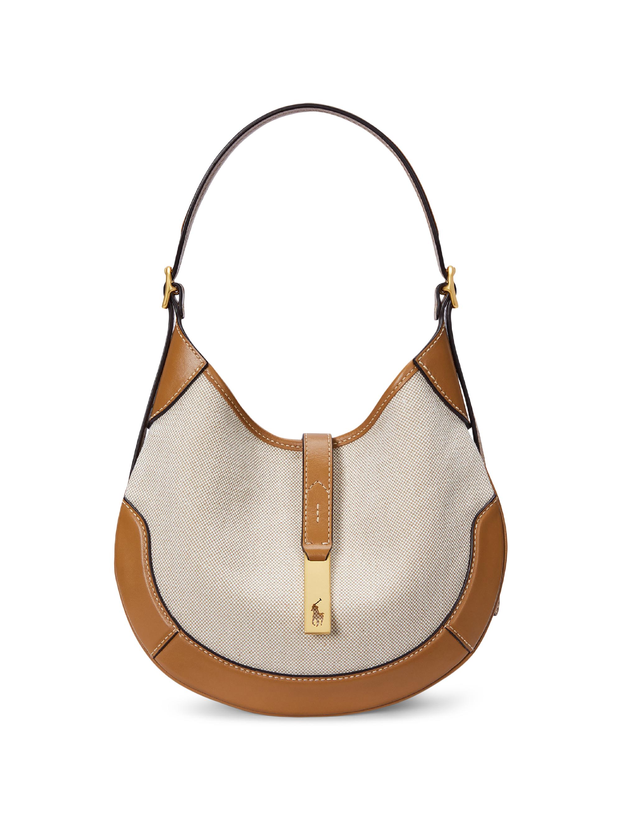 Polo Ralph Lauren Women's Heritage Canvas & Leather Shoulder Bag - Natural Tan