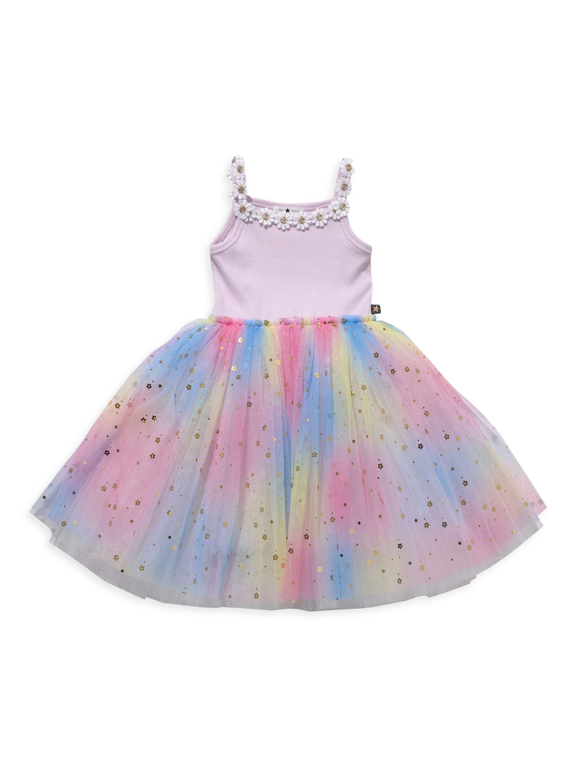 Petite Hailey Baby Girl's, Little Girl's & Girl's Flower Lace Tutu Dress - Purple Multi