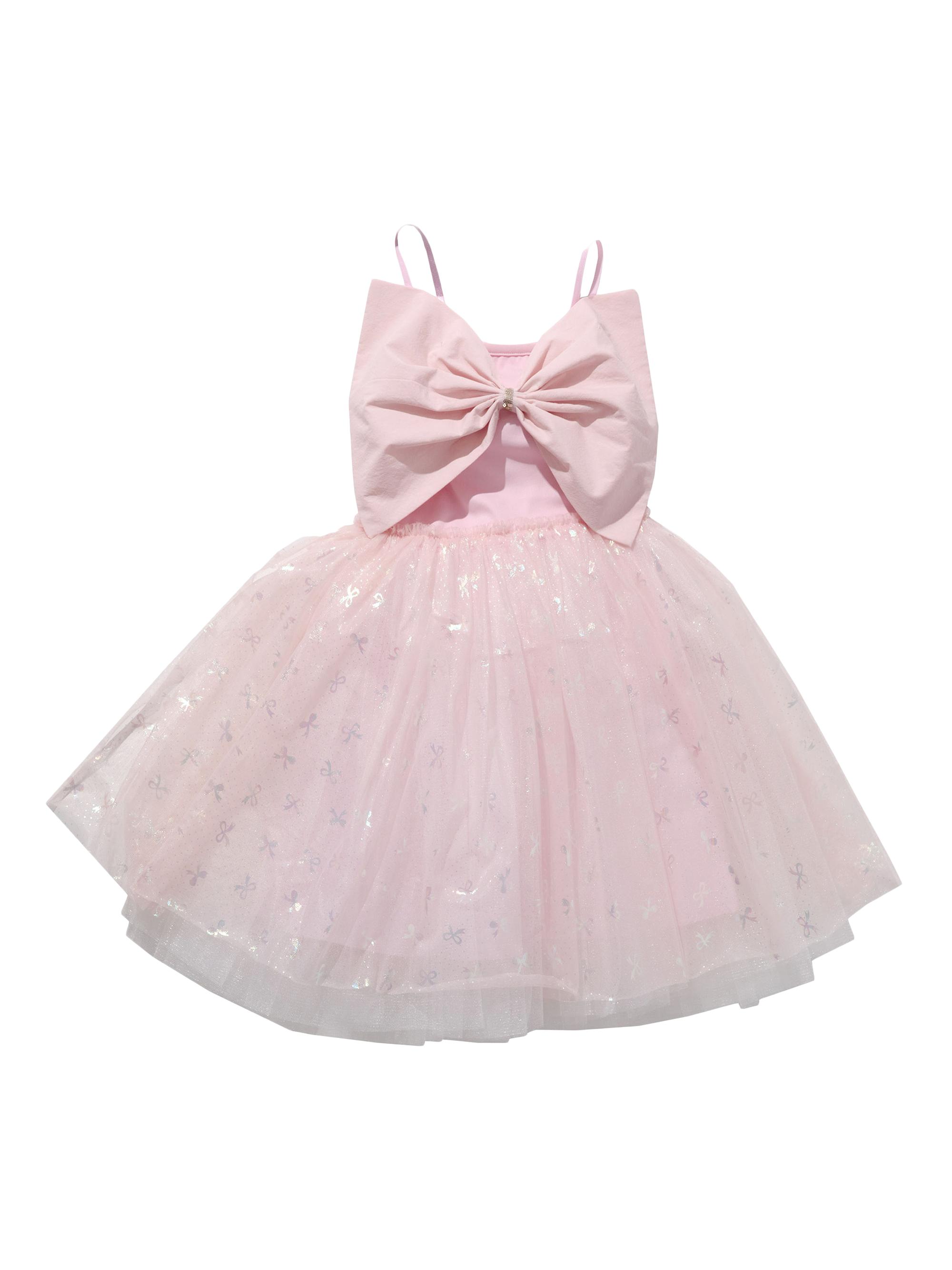 Petite Hailey Baby Girl's, Little Girl's & Girl's Big Bow Tutu Dress - Pink