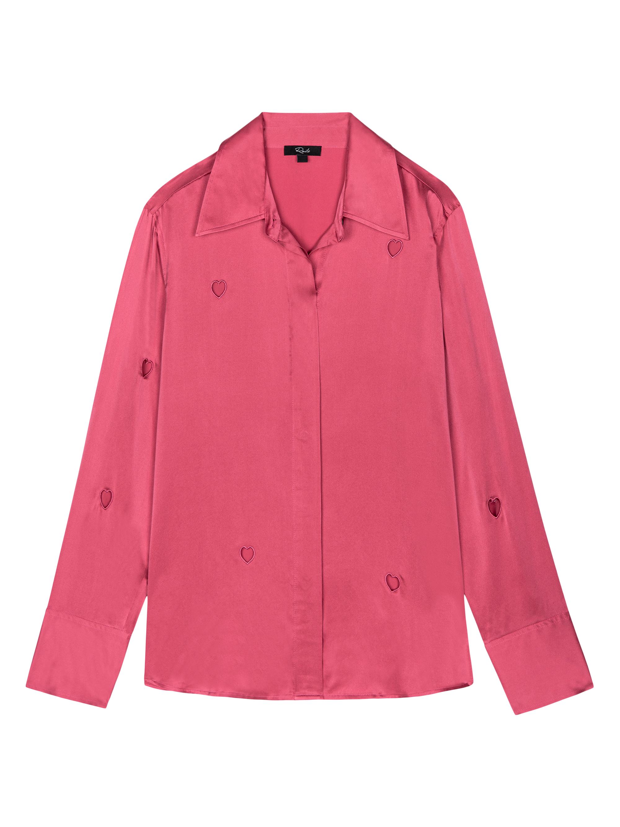 Rails Women's Jacey Button-Front Cut-Out Heart Shirt - Valentine