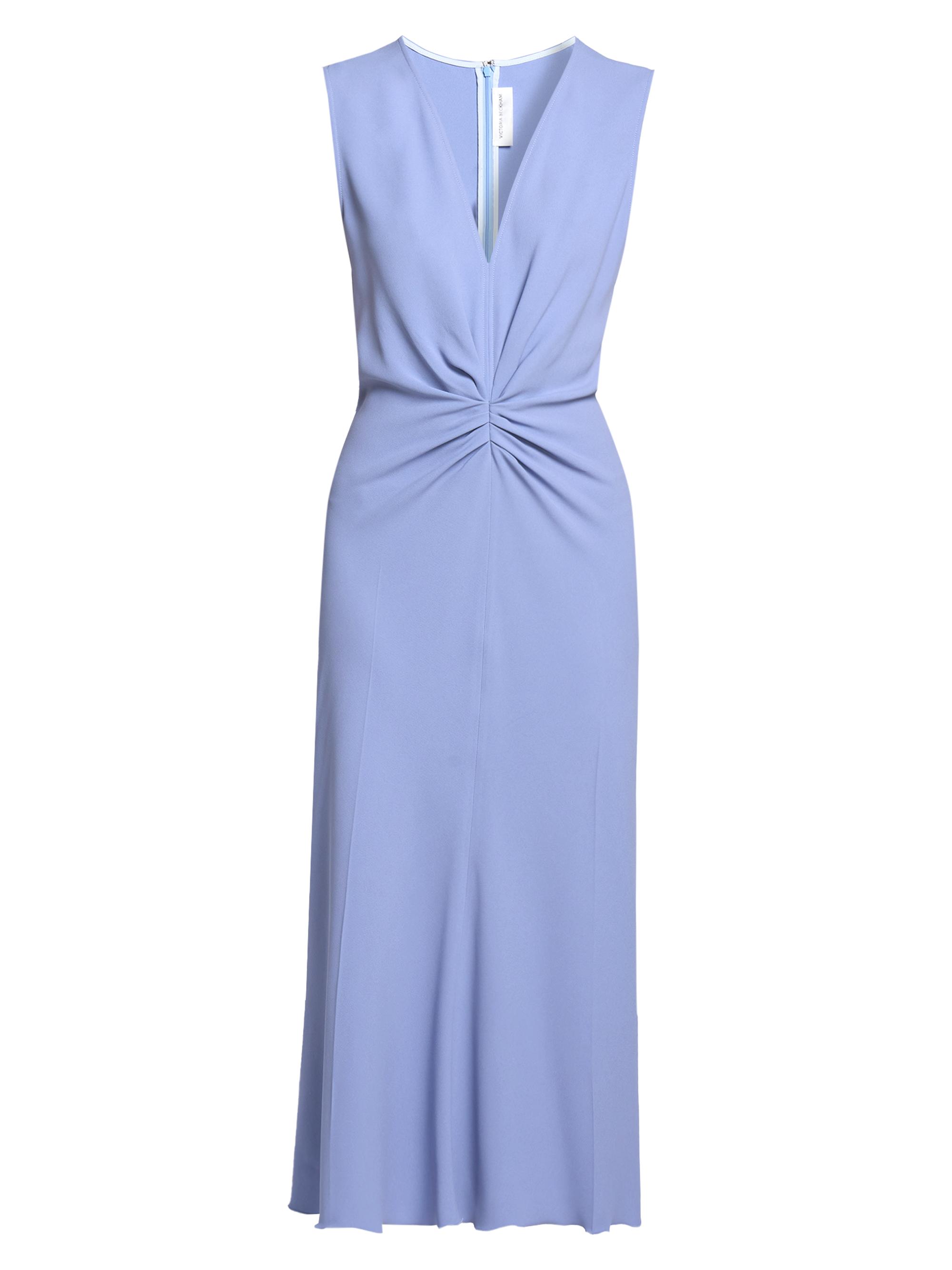 Victoria Beckham Gathered Satin Midi-Dress | Saks Fifth Avenue
