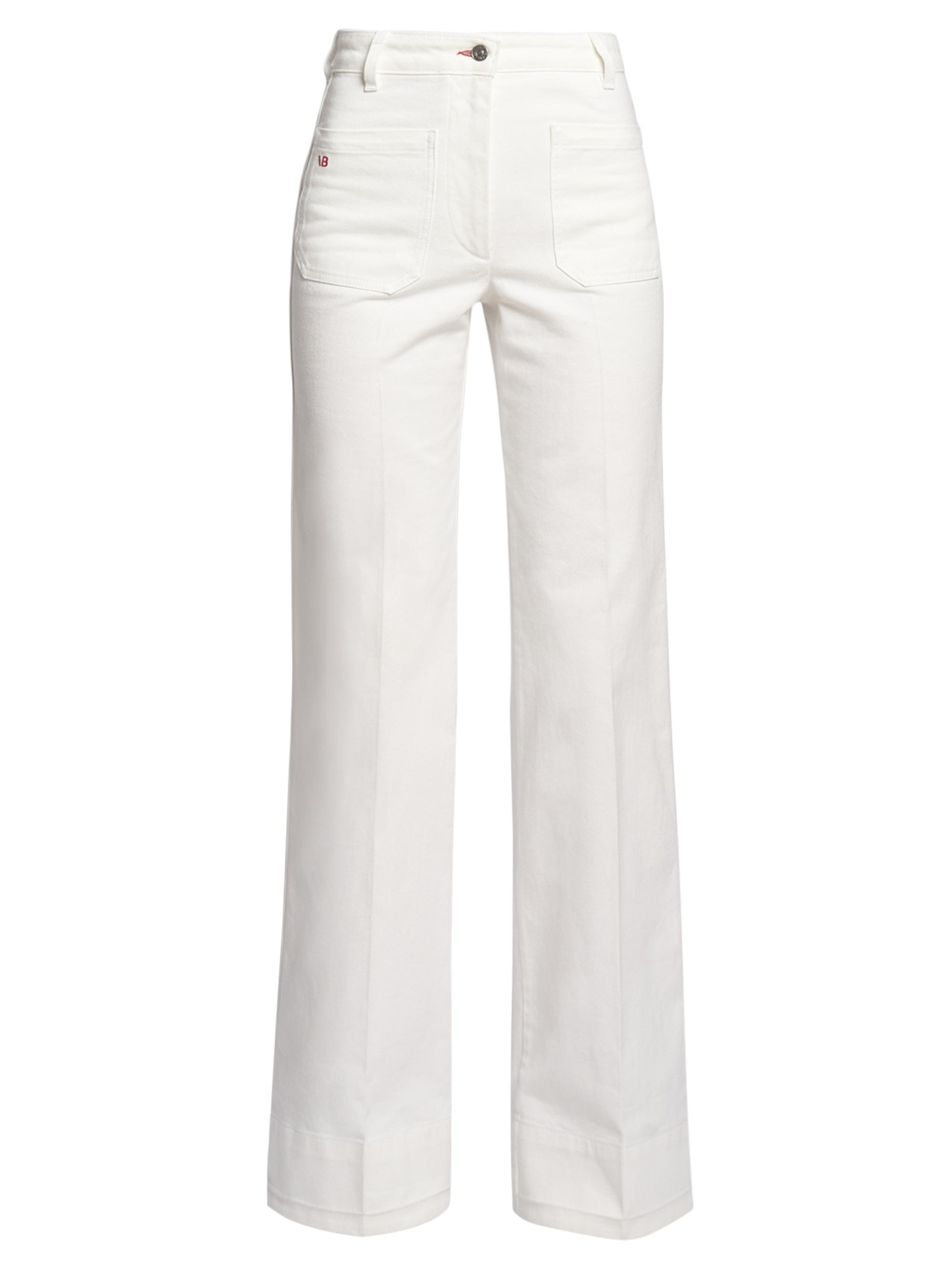 Victoria Beckham Women's Alina High-Rise Flared Jeans - Washed White