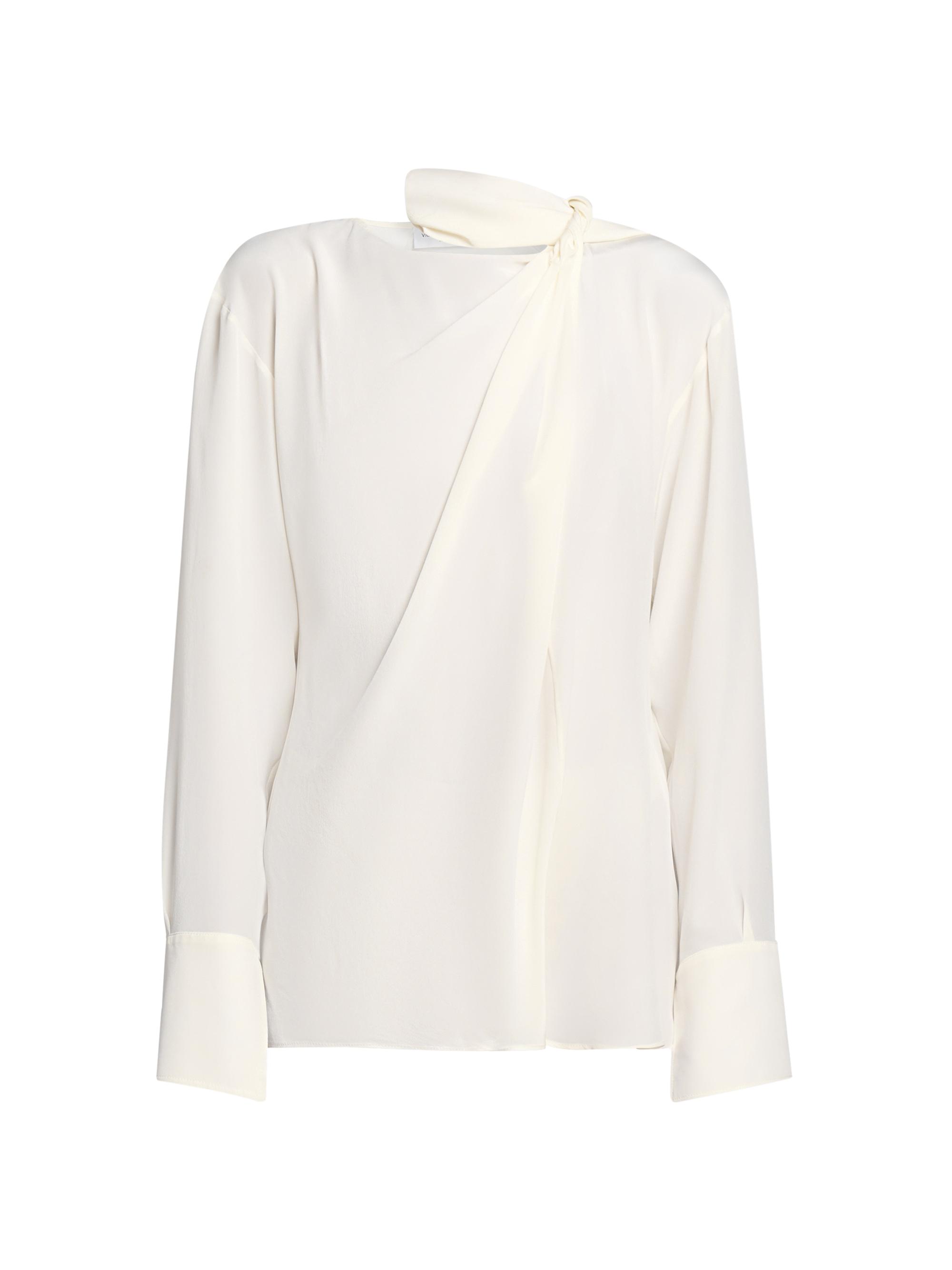 Victoria Beckham Women's Silk Twist-Detail Long-Sleeve Top -