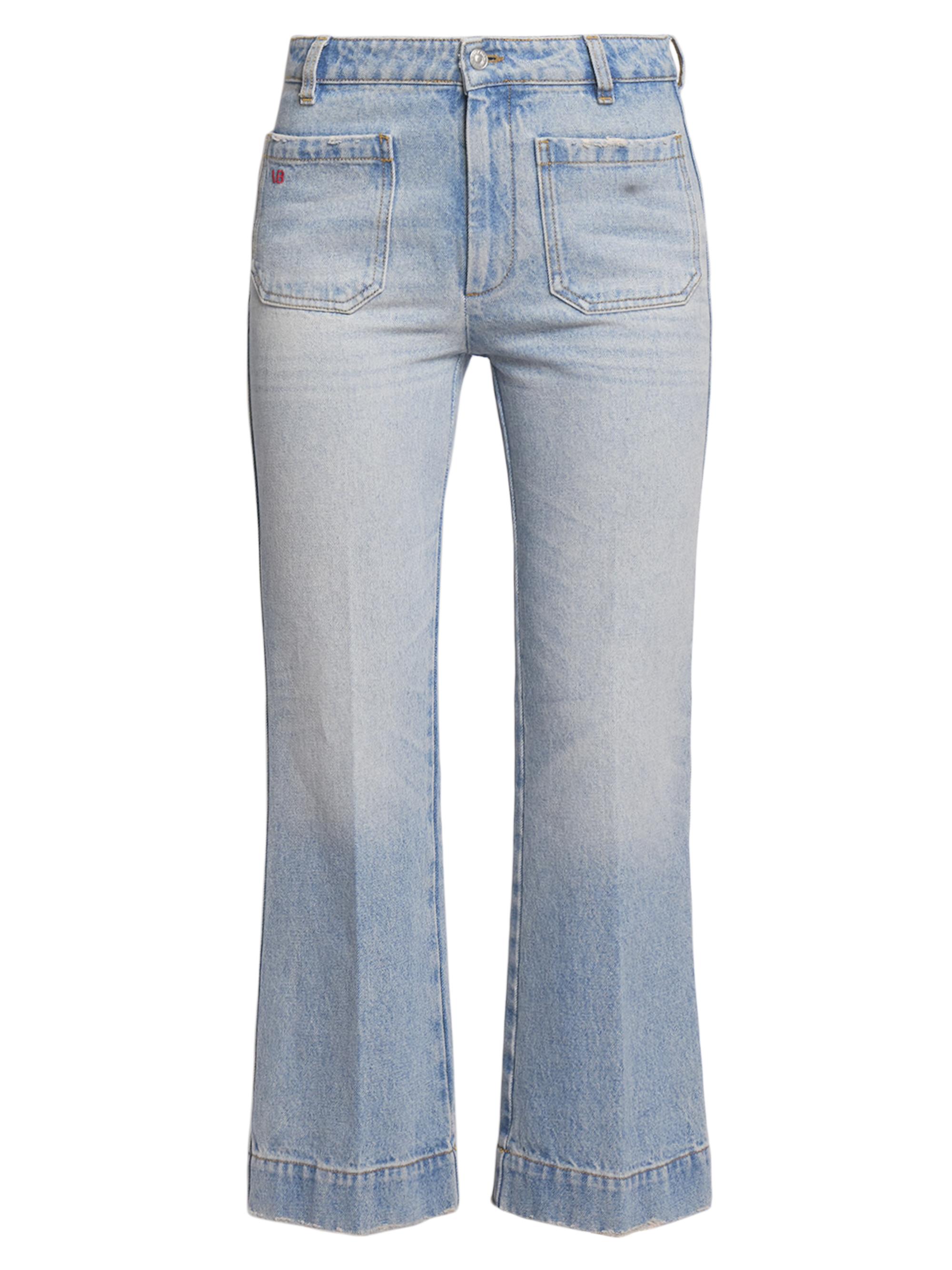 Victoria Beckham Women's Alina High-Rise Cropped Flared Jeans - Pale Blue Wash