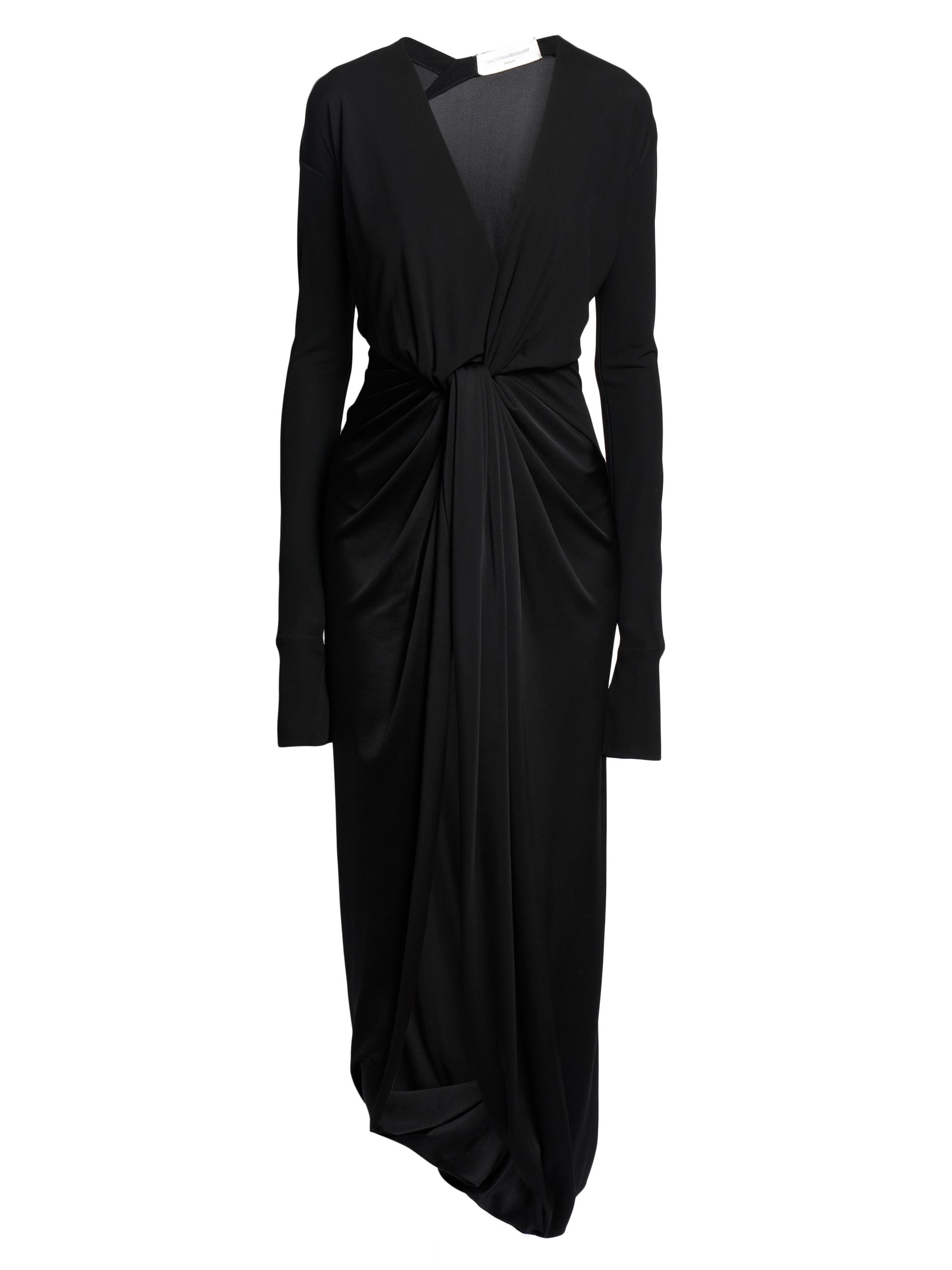 Victoria Beckham Women's Knot-Detailed Jersey Maxi Dress - Black