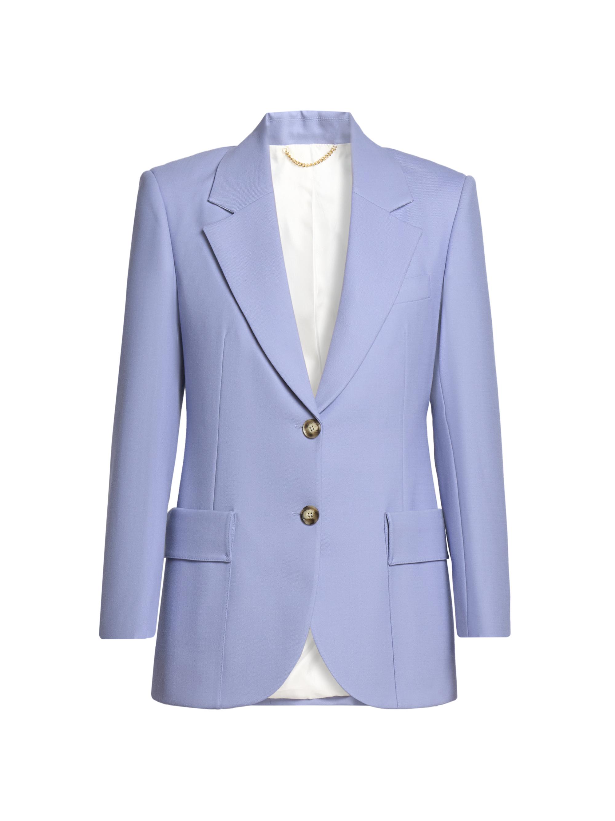 Victoria Beckham Women's Wool-Blend Single-Breasted Blazer - Bluebell