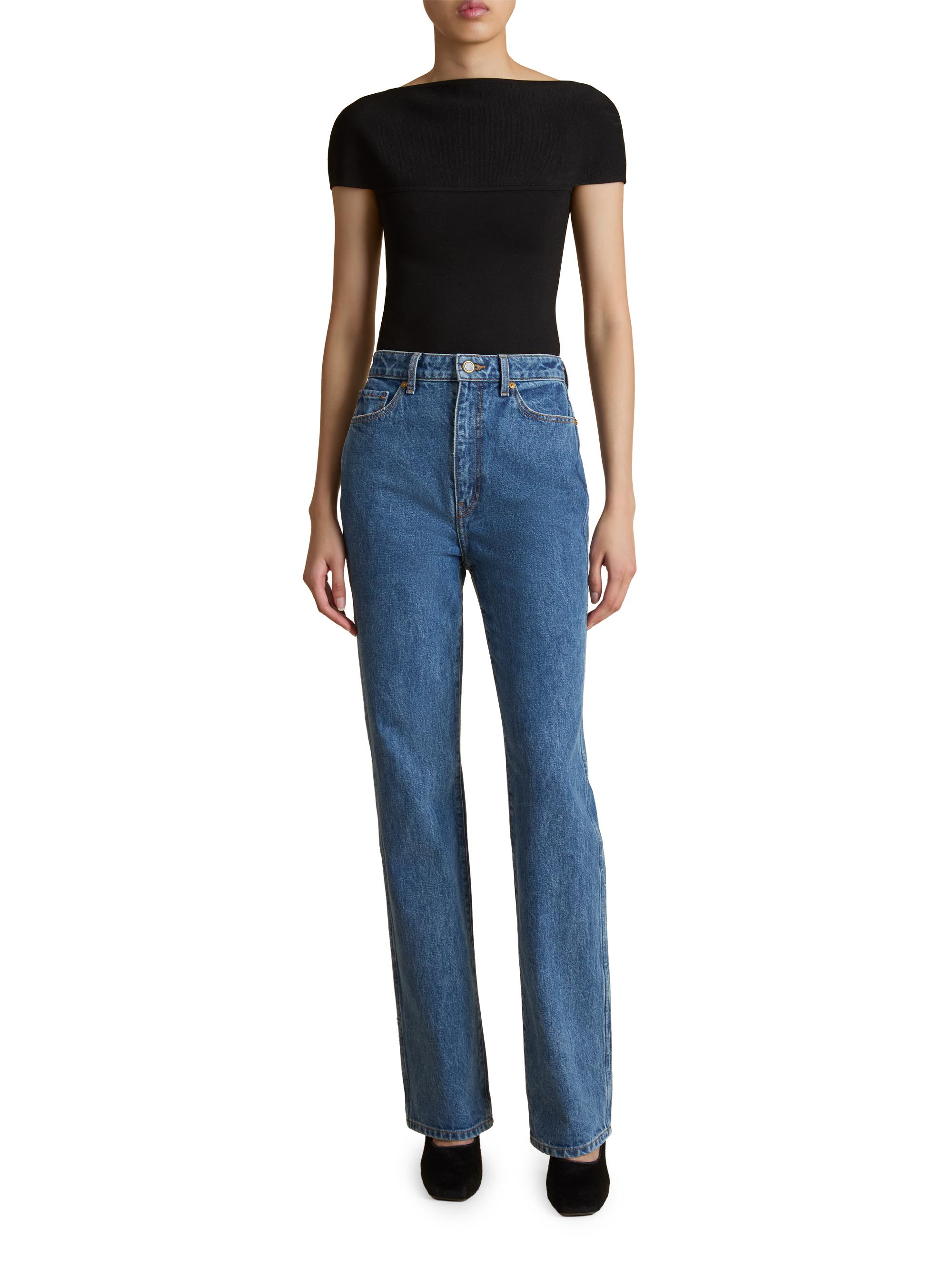 Khaite Danielle Mid-Rise Straight-Leg Jeans | Saks Fifth Avenue