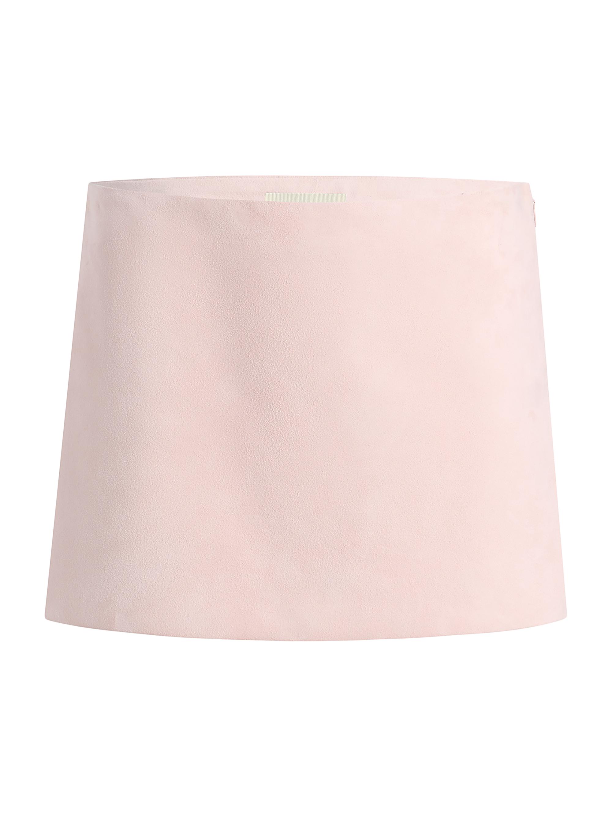 Khaite Women's Jett Leather Miniskirt - Soft Pink