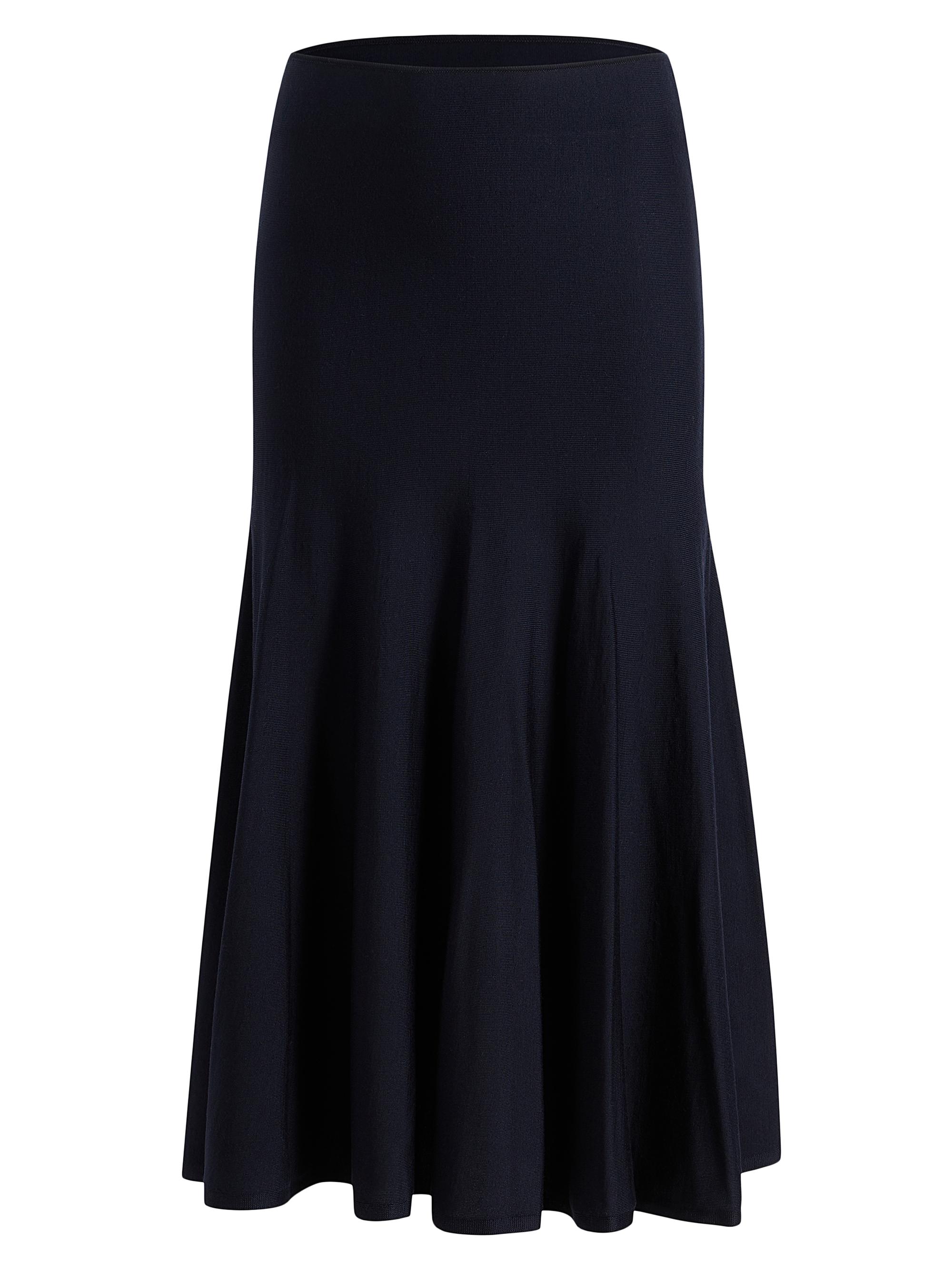 Khaite Women's Mayu Wool Skirt - Midnight Navy
