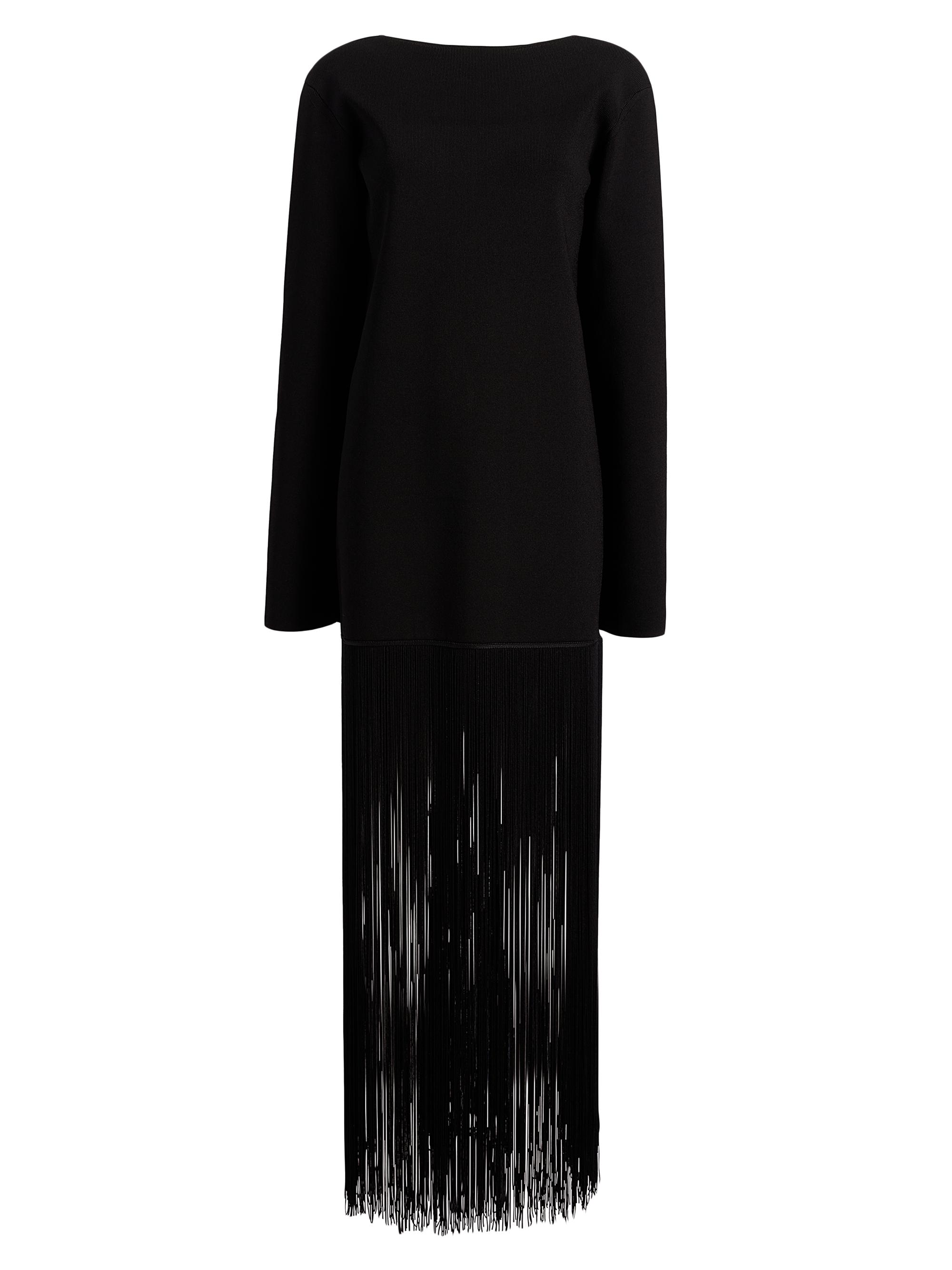 Khaite Women's Paley Fringed-Hem Maxi Dress - Black