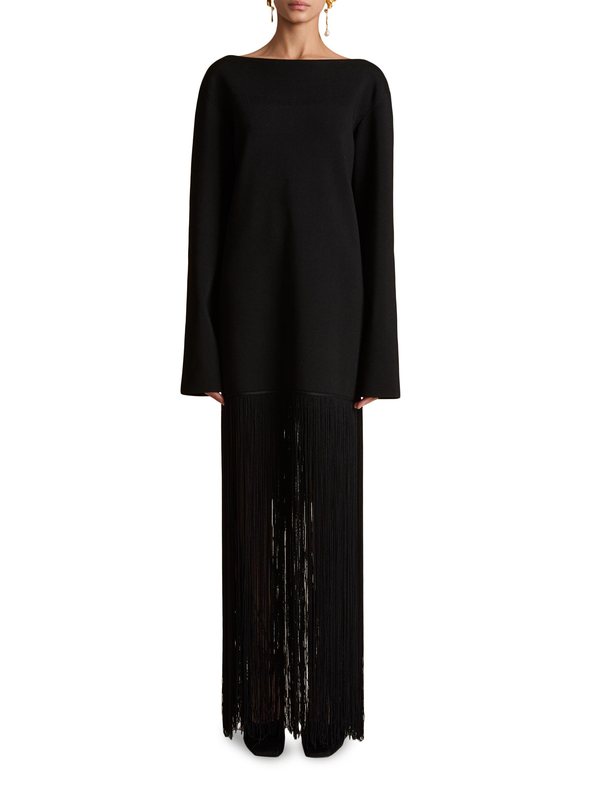 Khaite Paley Fringed-Hem Maxi Dress | Saks Fifth Avenue