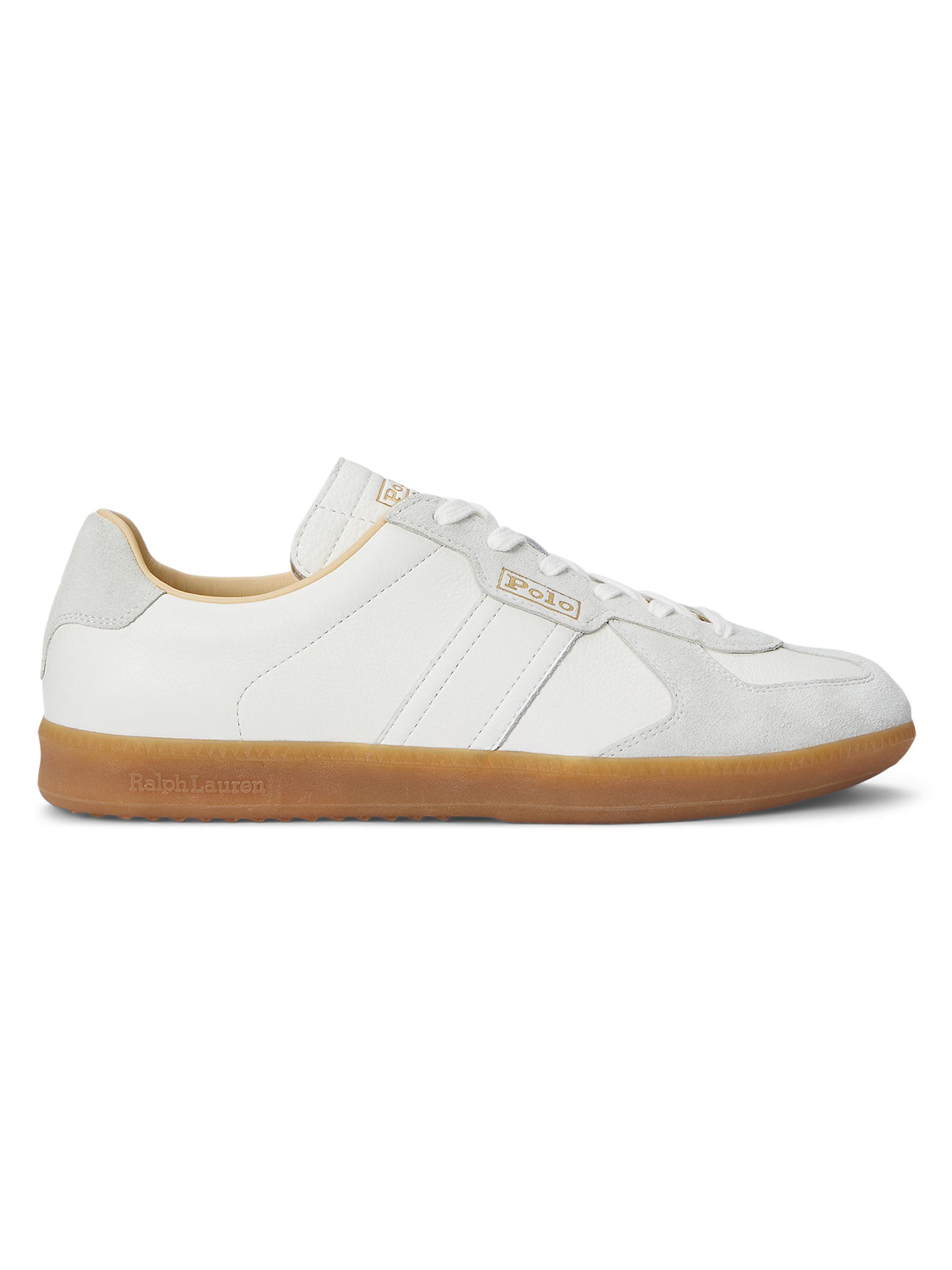 Polo Ralph Lauren Men's Field Court 100 Leather-Suede Low-Top Sneakers - Deckwash White Bianco