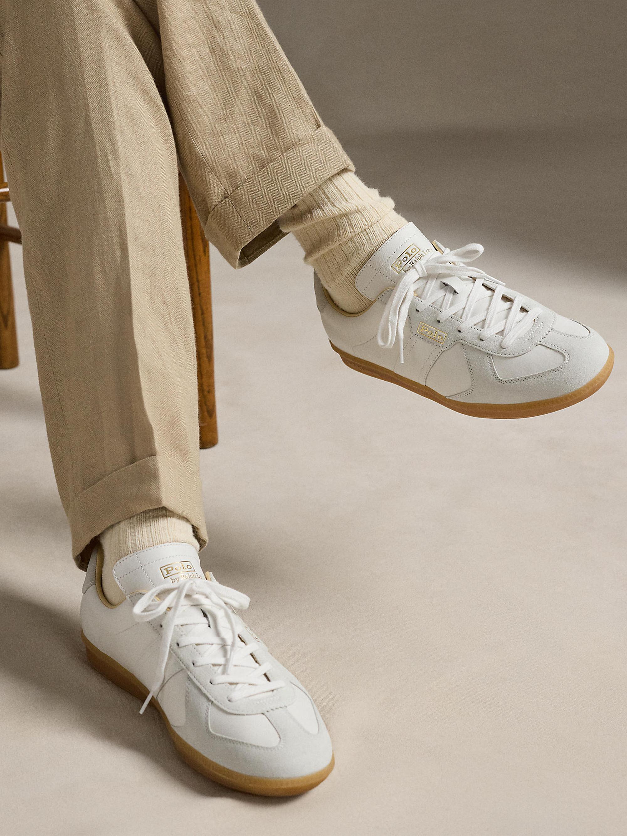 Polo Ralph Lauren Field Court 100 Leather-Suede Low-Top Sneakers