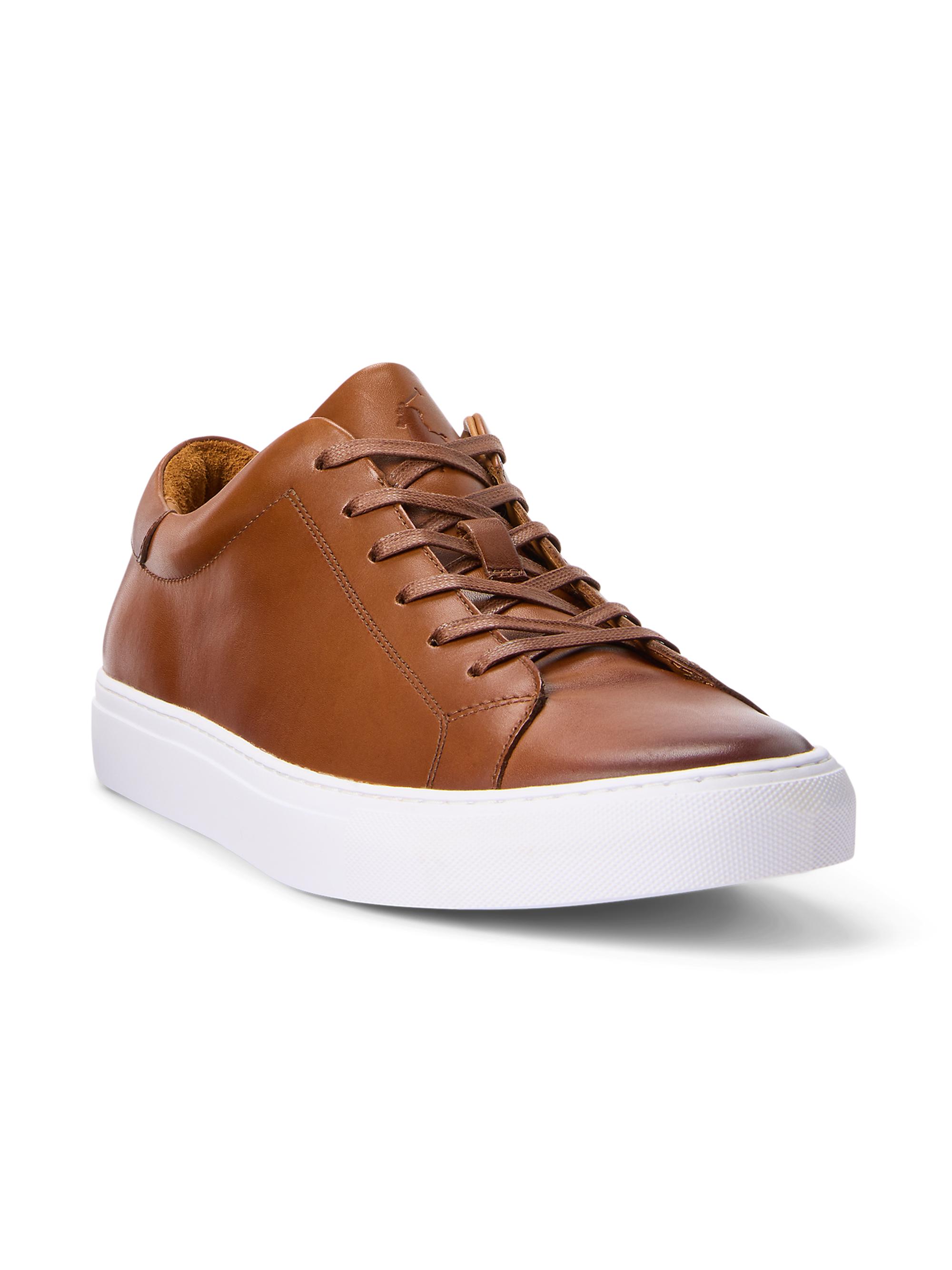 Polo Ralph Lauren Jermain II Leather Low-Top Sneakers | Saks Fifth