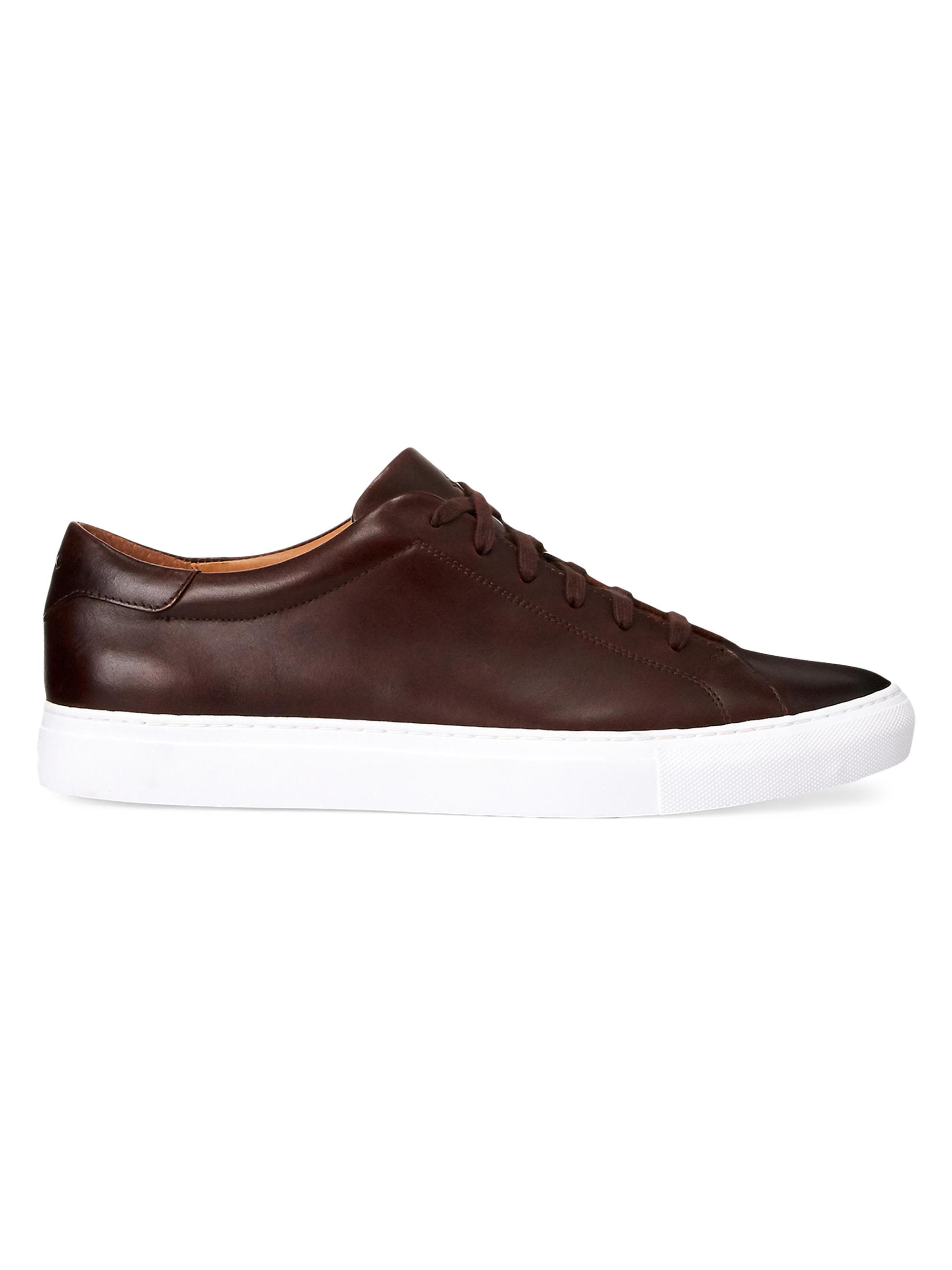 Polo Ralph Lauren Men's Jermain II Leather Low-Top Sneakers - Polo Brown | Thumbnail 5