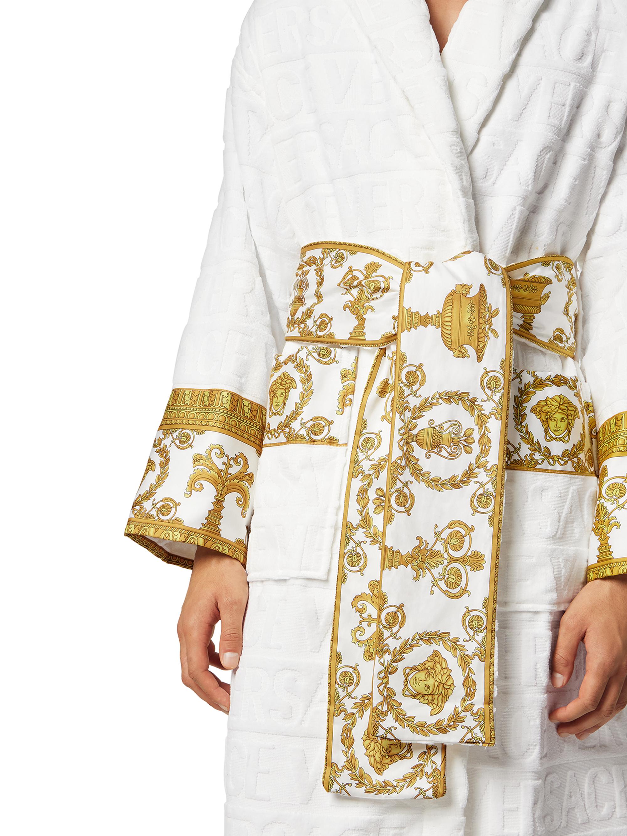 Versace ​Logo Baroque Bathrobe | Saks Fifth Avenue