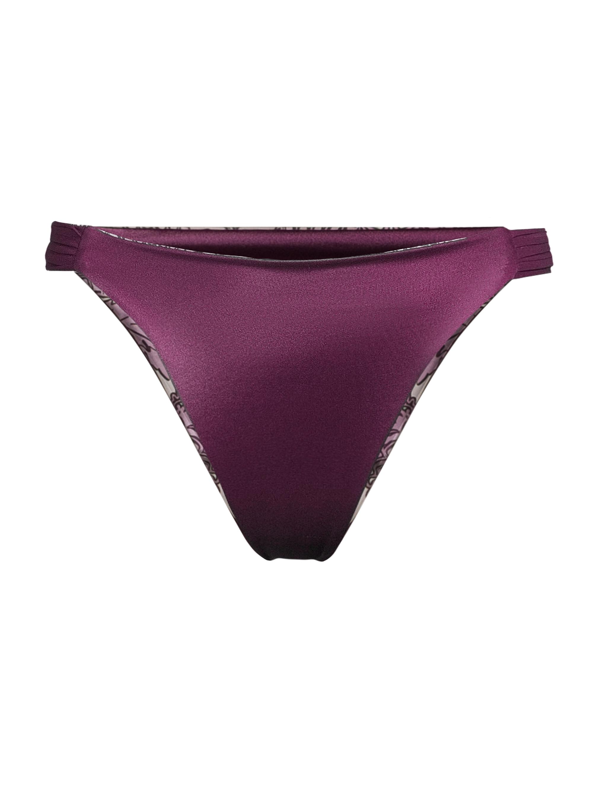 Juan de Dios Women's Potosi Reversible Bikini Bottom - Purple Blush Pink