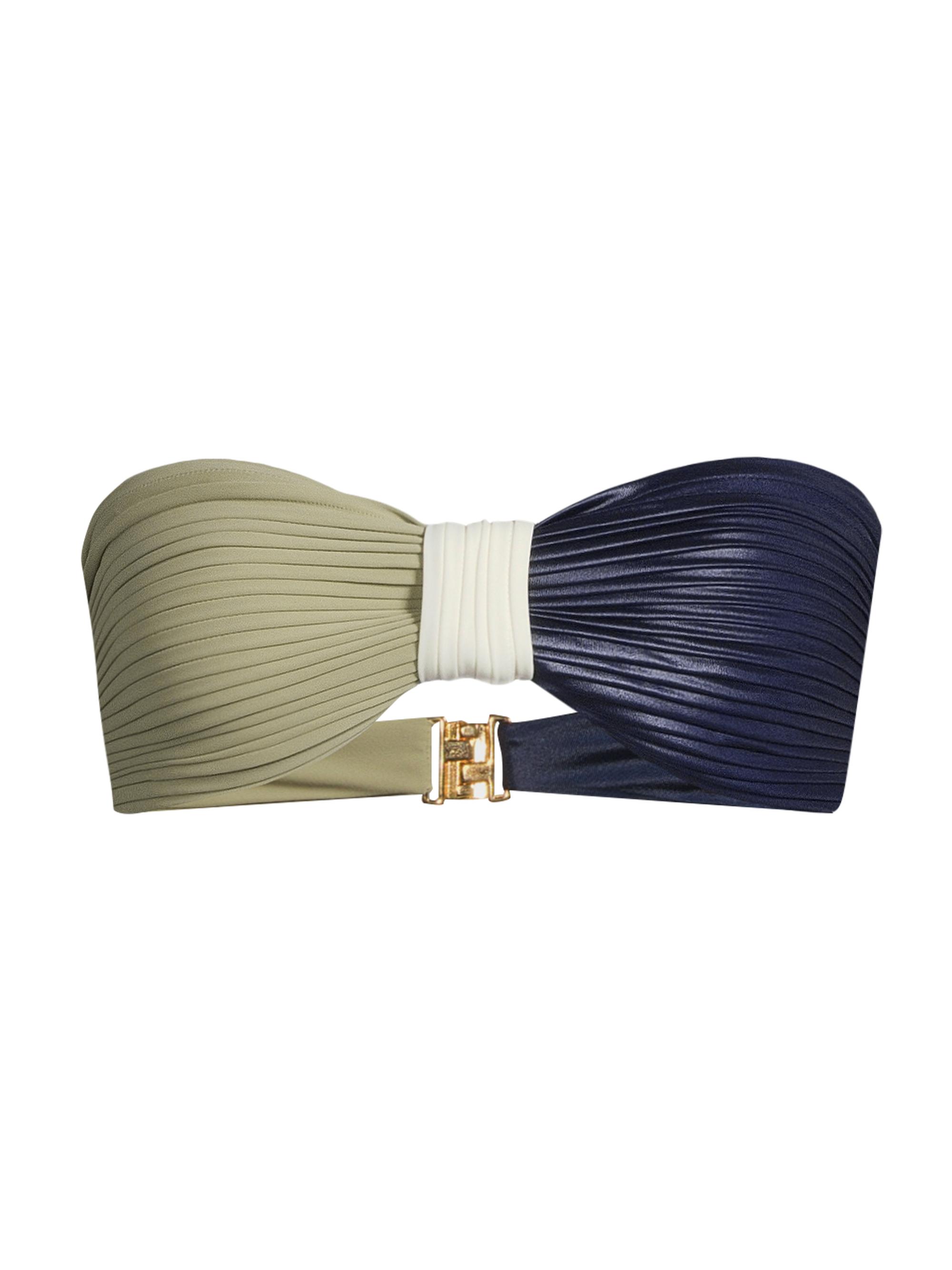 Juan de Dios Women's Emma Pleated Bikini Top - Sage Navy