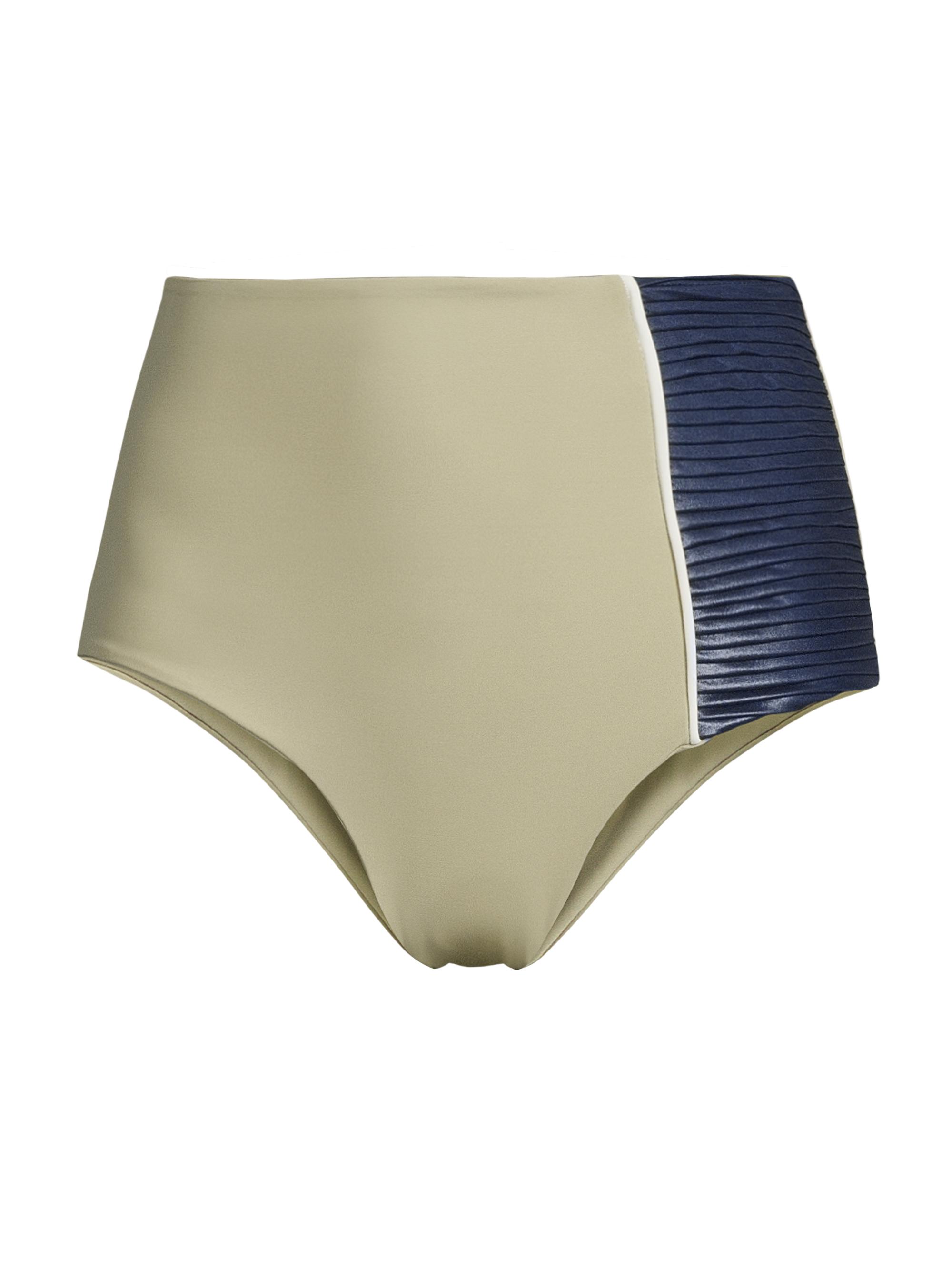 Juan de Dios Women's Frida High-Waist Bikini Bottom - Sage Navy