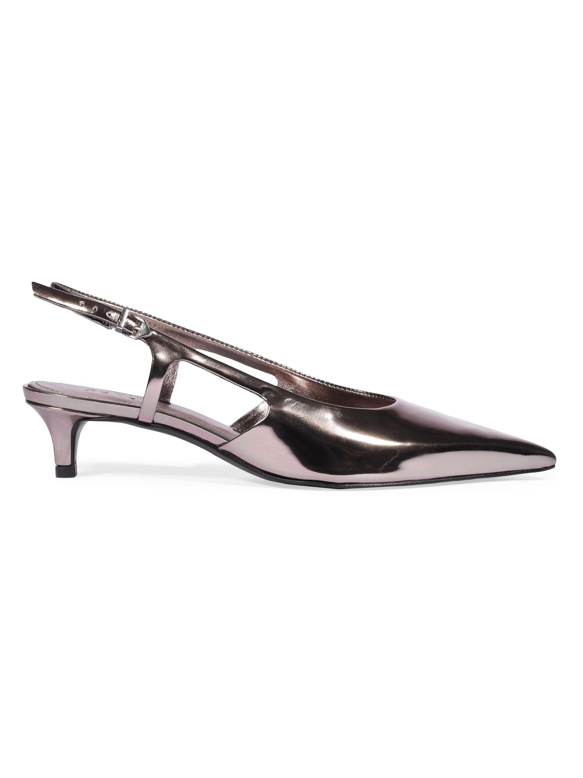 Schutz Women's Boris 50MM Mirrored Kitten-Heel Pumps - Very Pewter