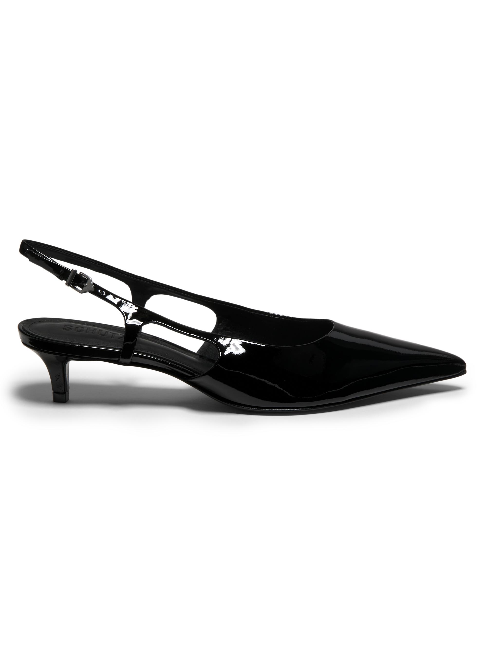 Schutz Women's Boris Kitten-Heel Slingback Pumps - Black
