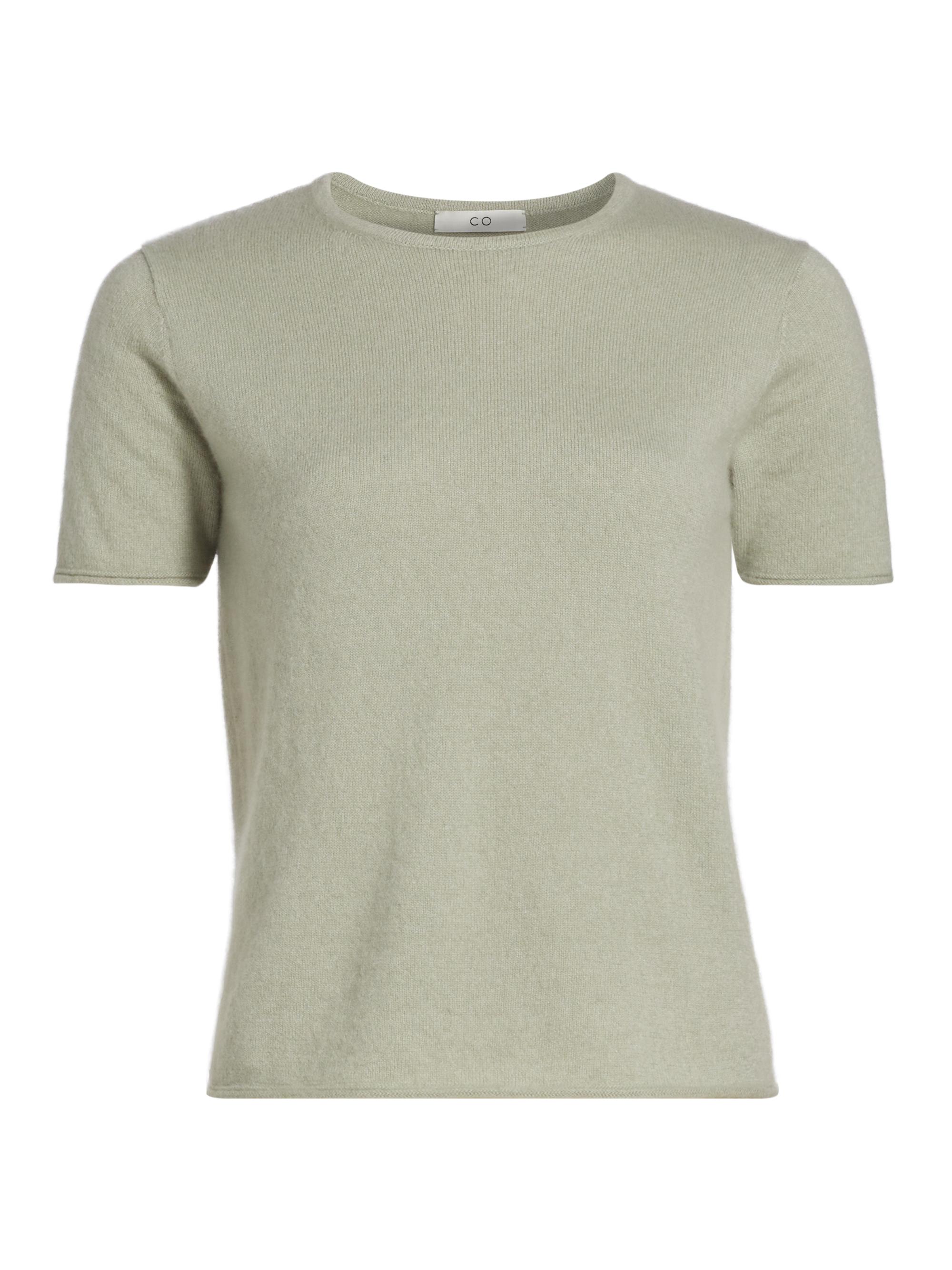 Co Women's Cashmere & Silk Knitted T-Shirt - Light Green