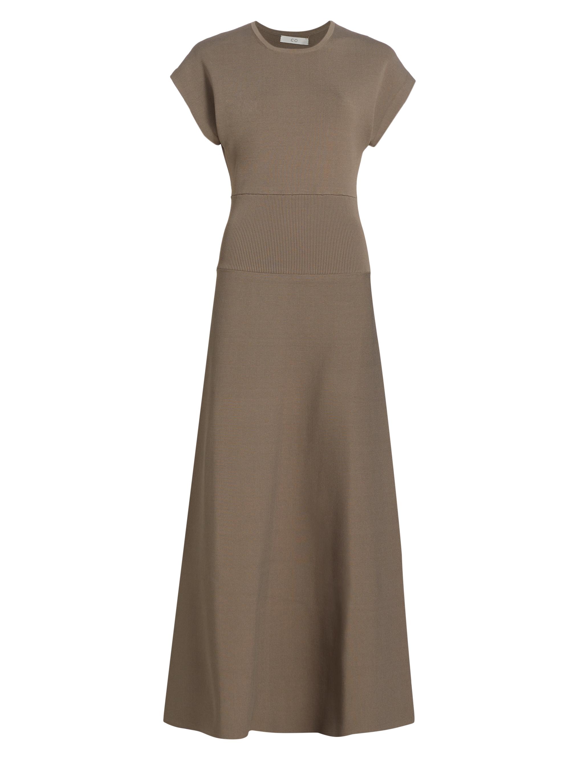 Co Women's Ribbed Maxi Dress - Oatmeal