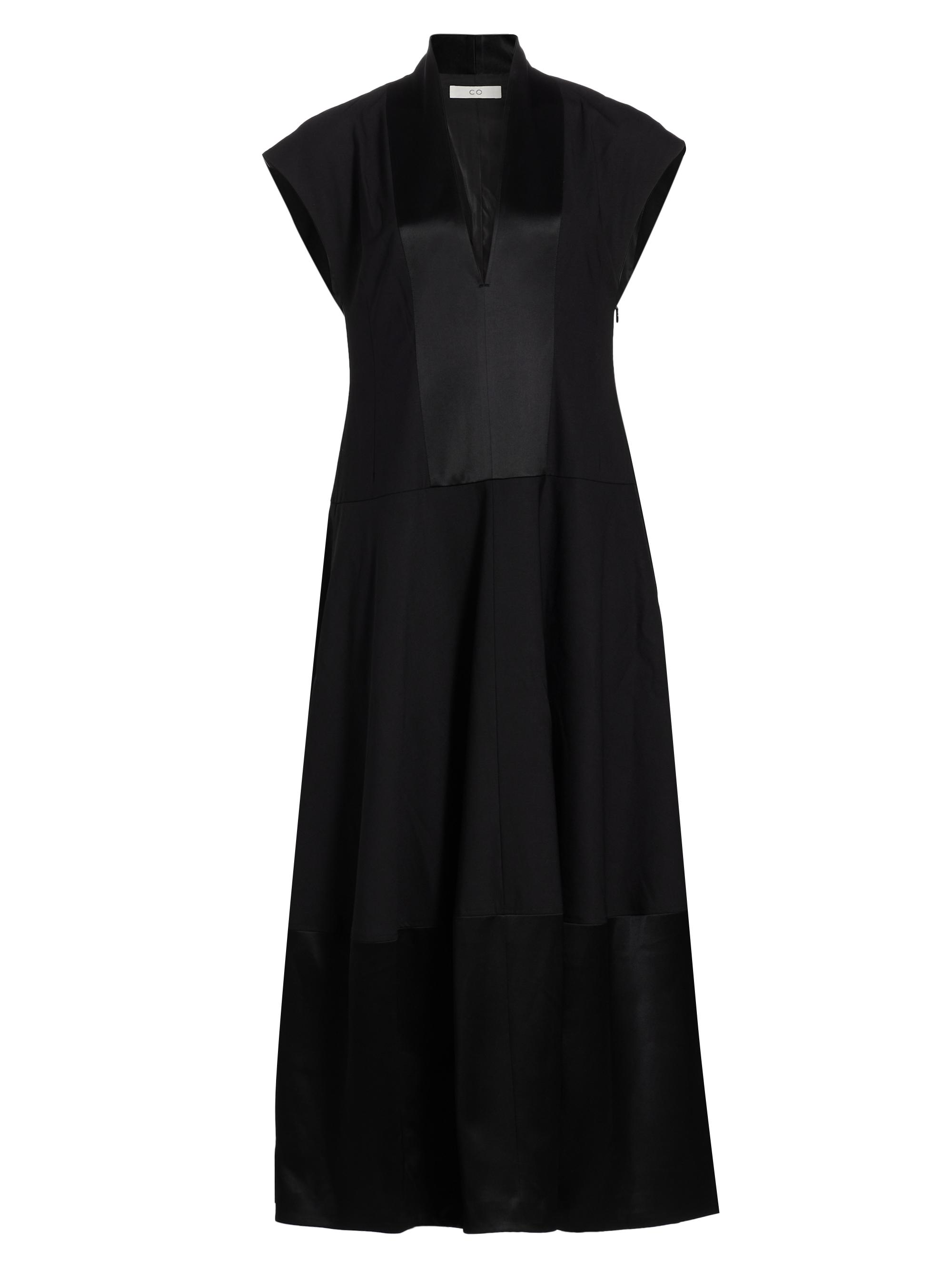 Co Women's Stretch-Wool Bubble Maxi Dress - Black