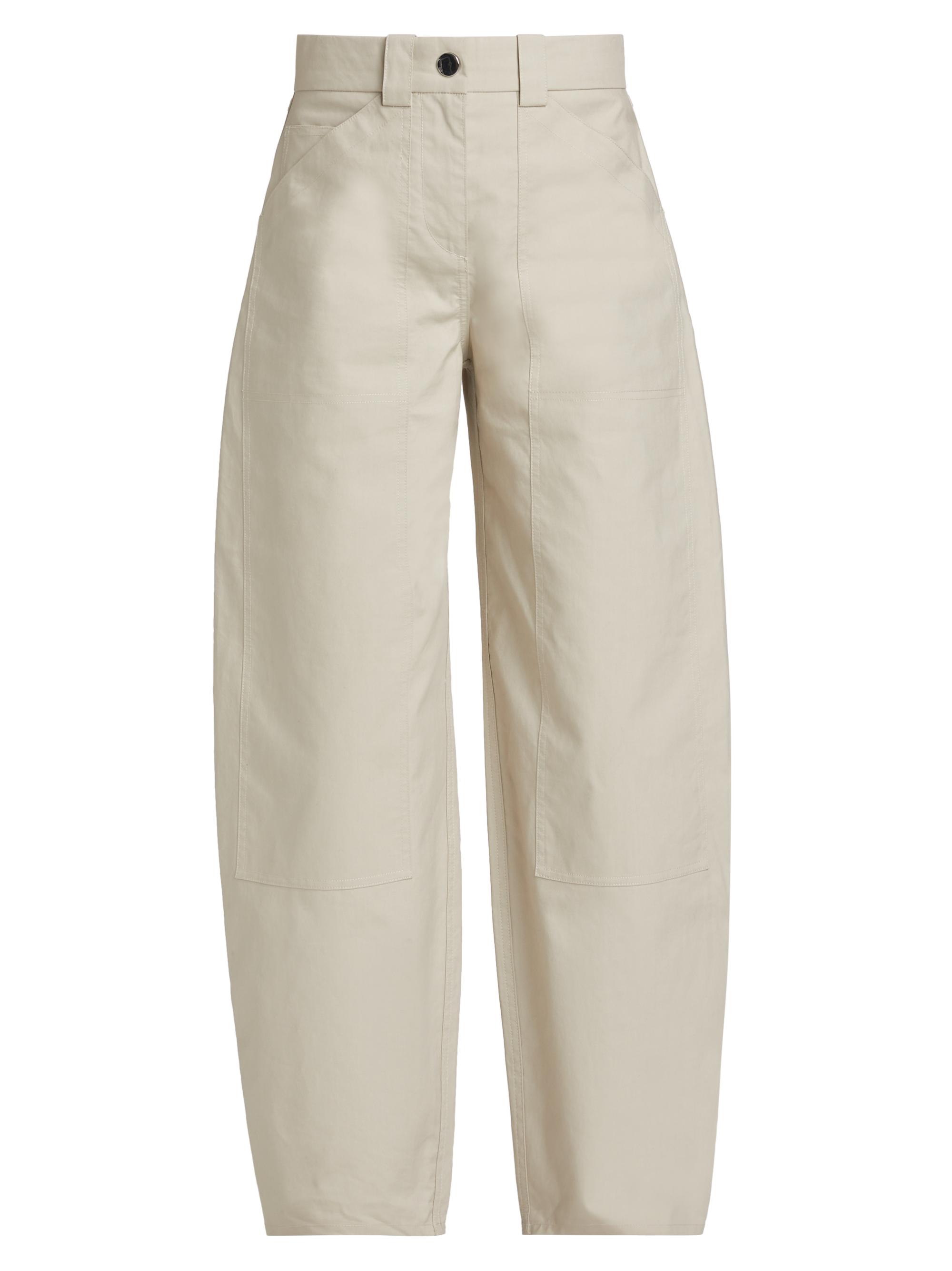Co Women's tton High-Waisted Pants - Beige