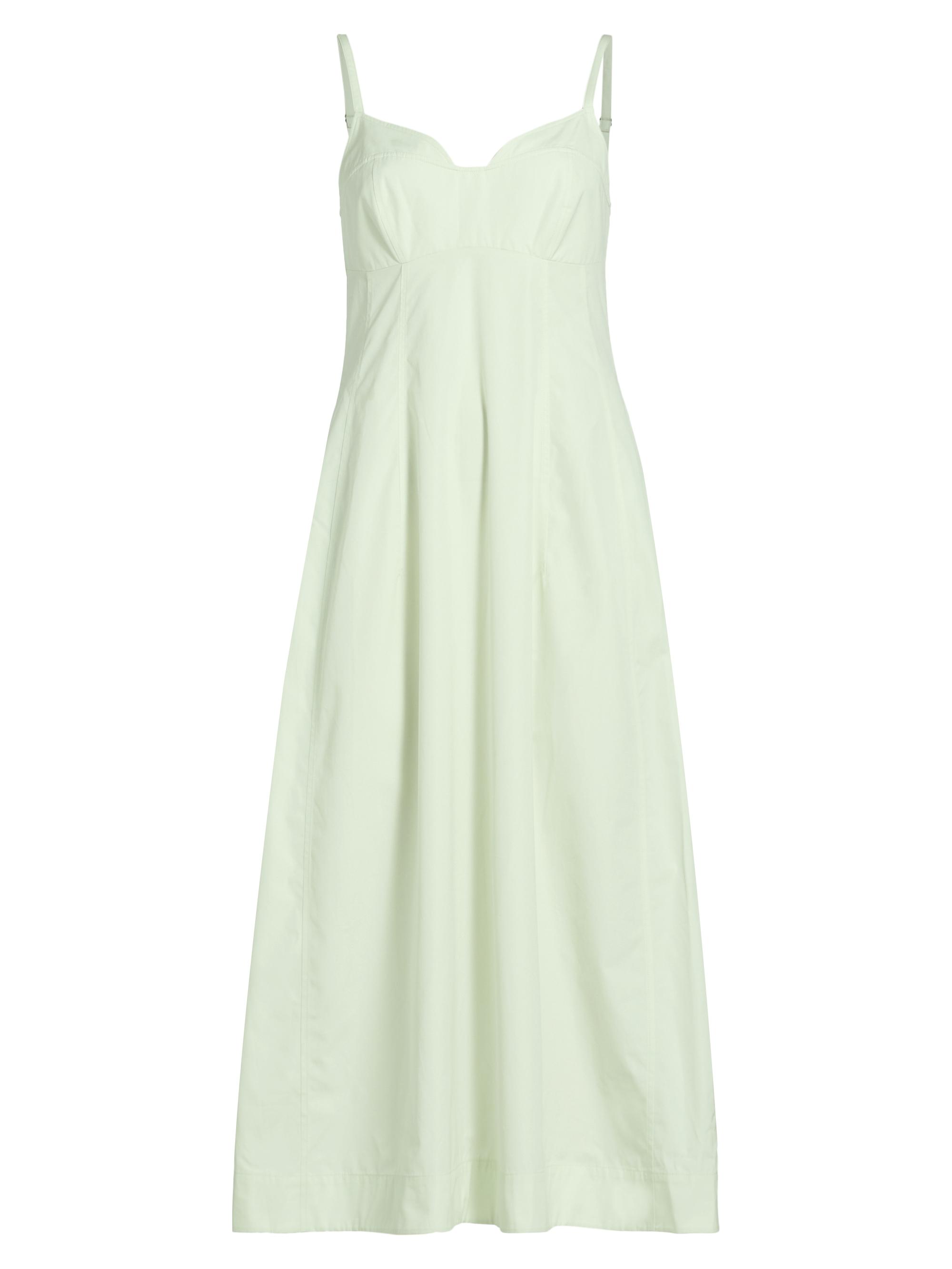 Co Women's tton Poplin Bustier Midi-Dress - Frost