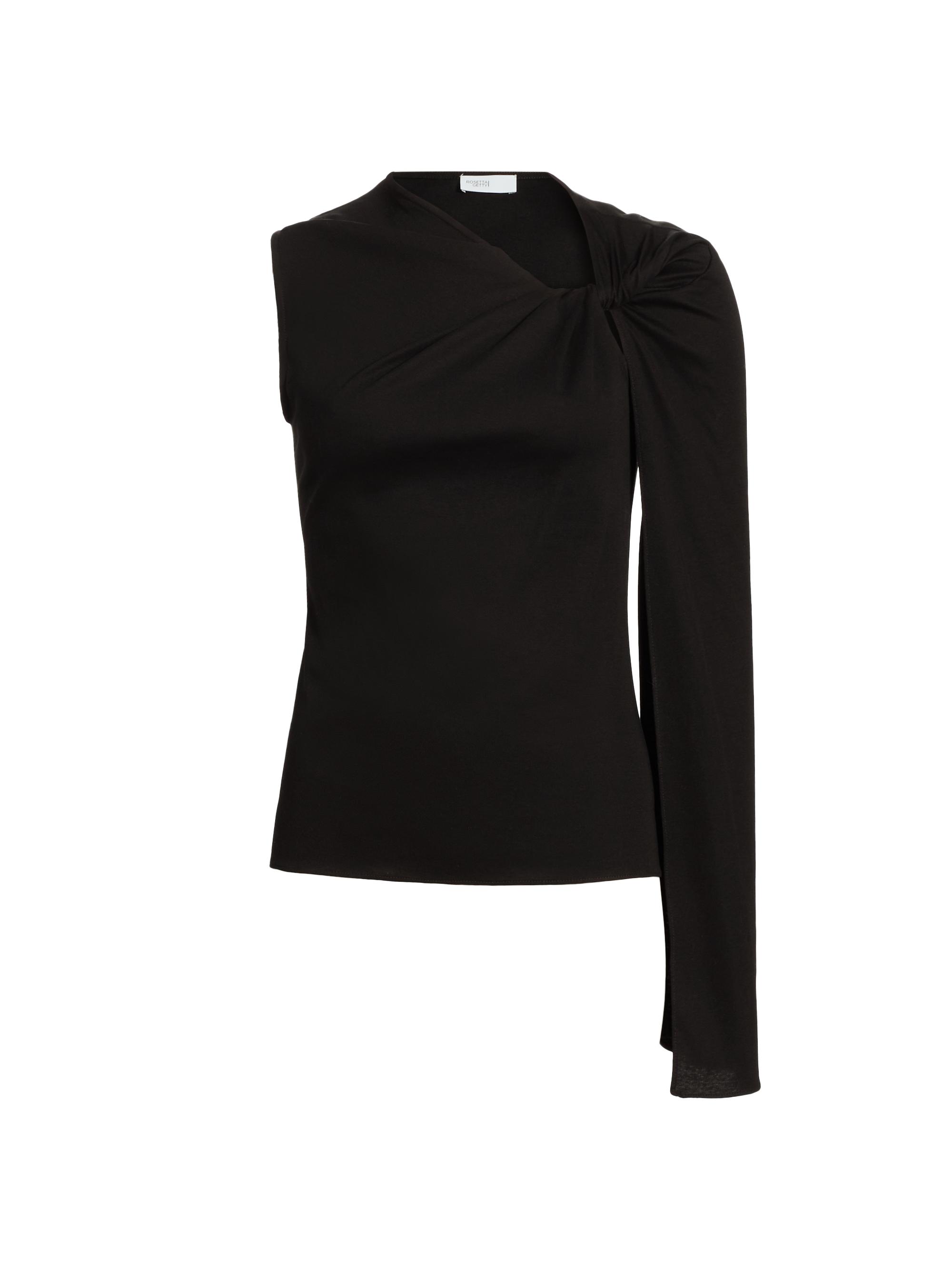 Rosetta Getty Women's Twist Cape Cotton Top - Black