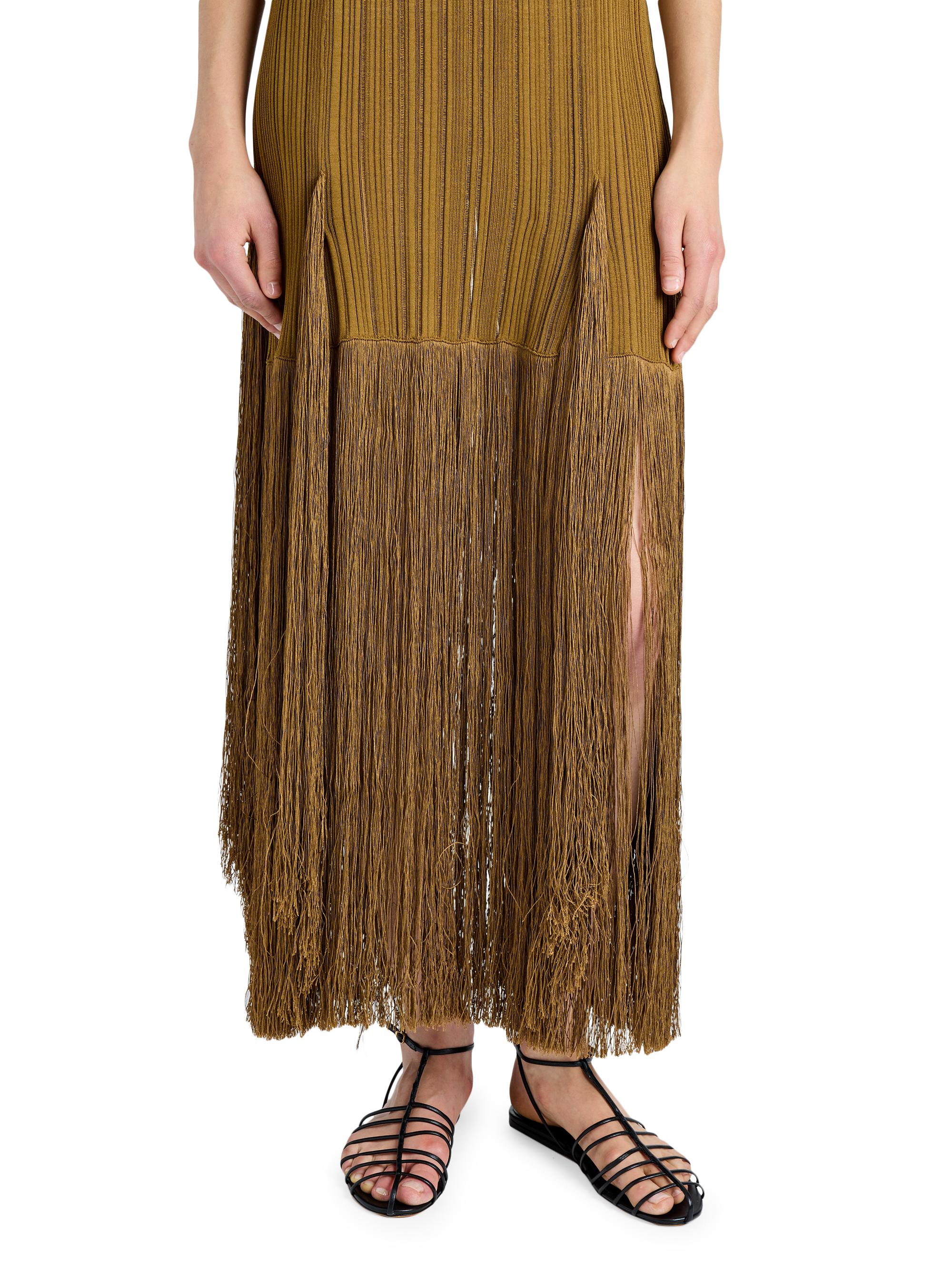 chinese dress ladies Fringe Asymmetrical Maxi Dress