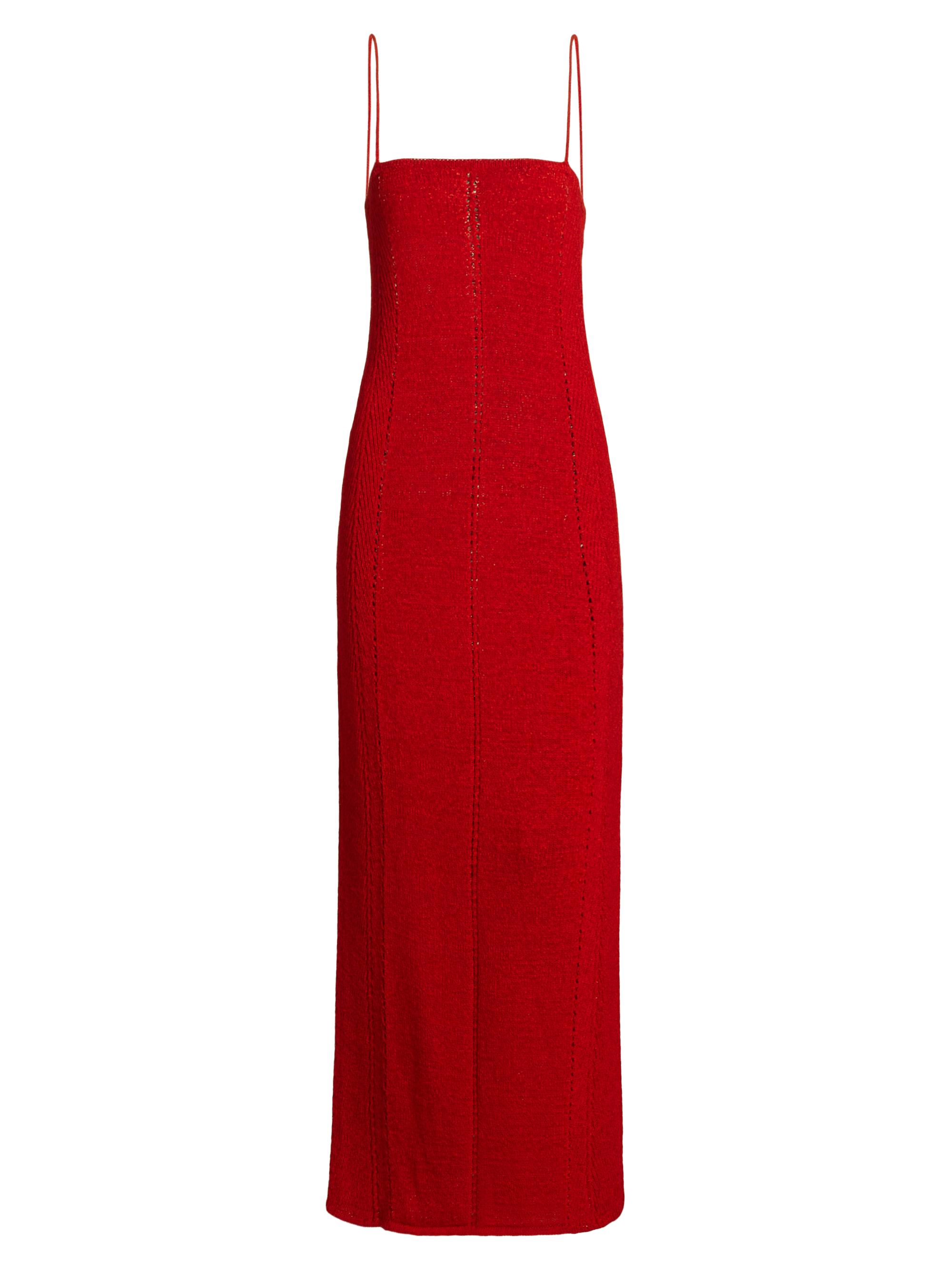 Proenza Schouler Women's Suki Pointelle-Knit Slipdress - Red