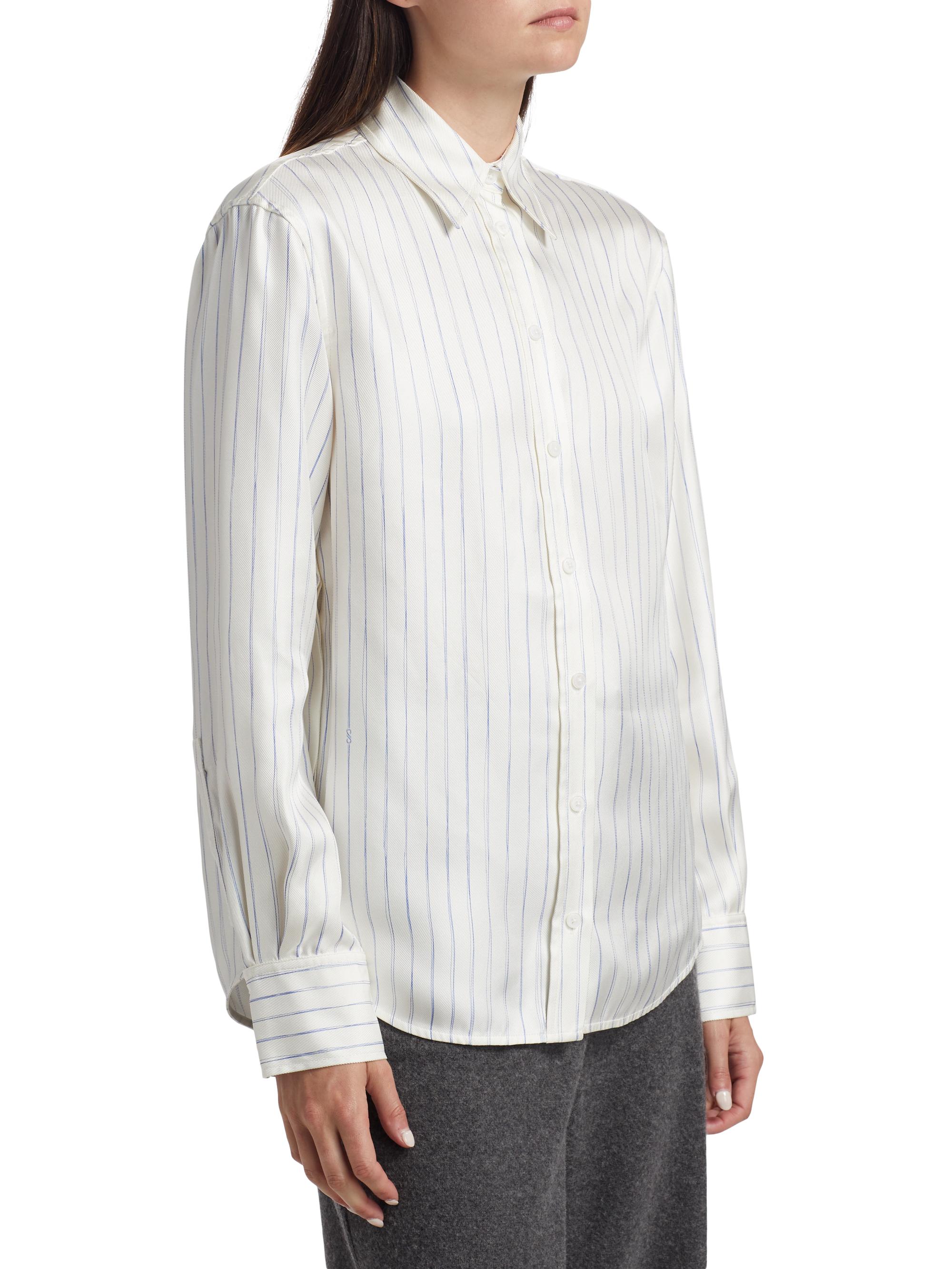 Proenza Schouler Madison Striped Silk Twill Top | Saks Fifth Avenue