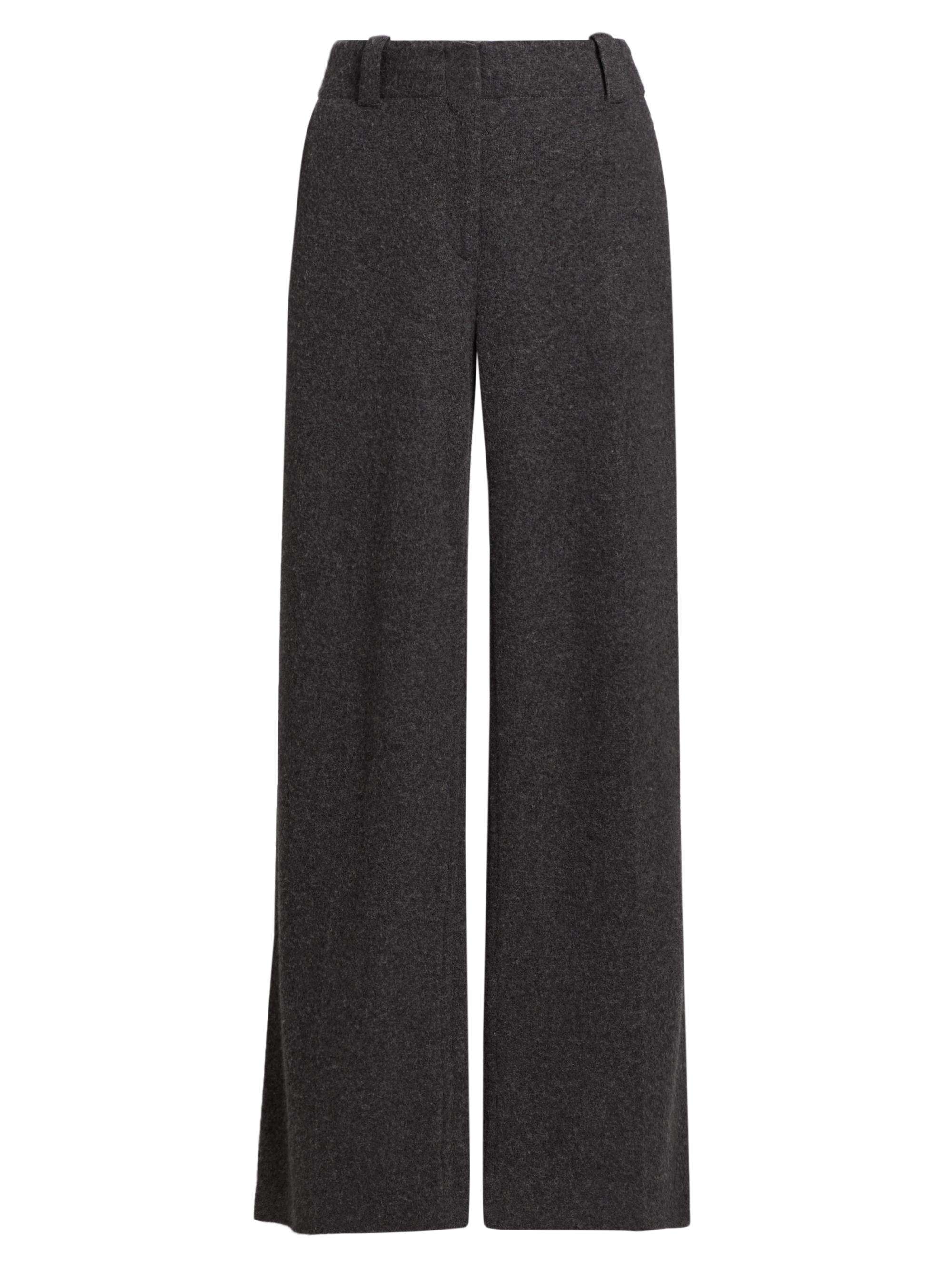 Proenza Schouler Women's Violet Wool Jersey Wide-Leg Pants - Dark Grey Melange